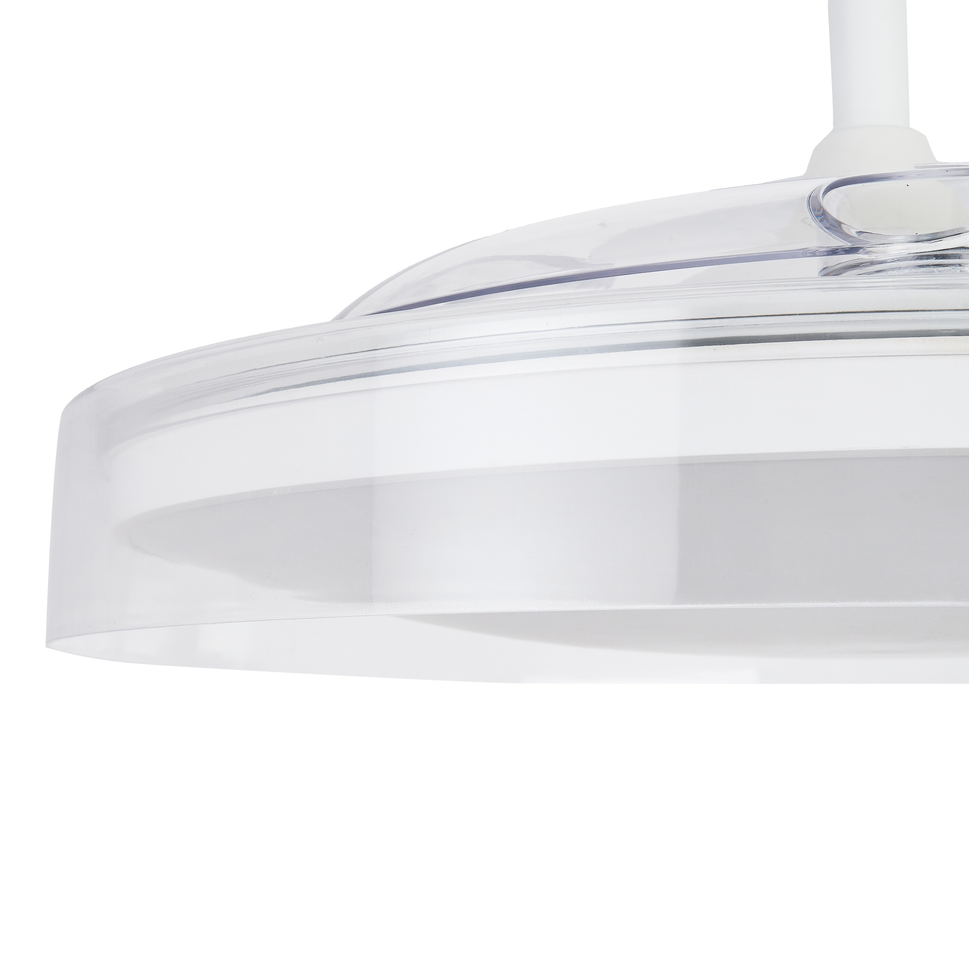 ***DES*** GLASS FAN * CEILING FAN - 53 cm WHITE-TRANSPARENTE