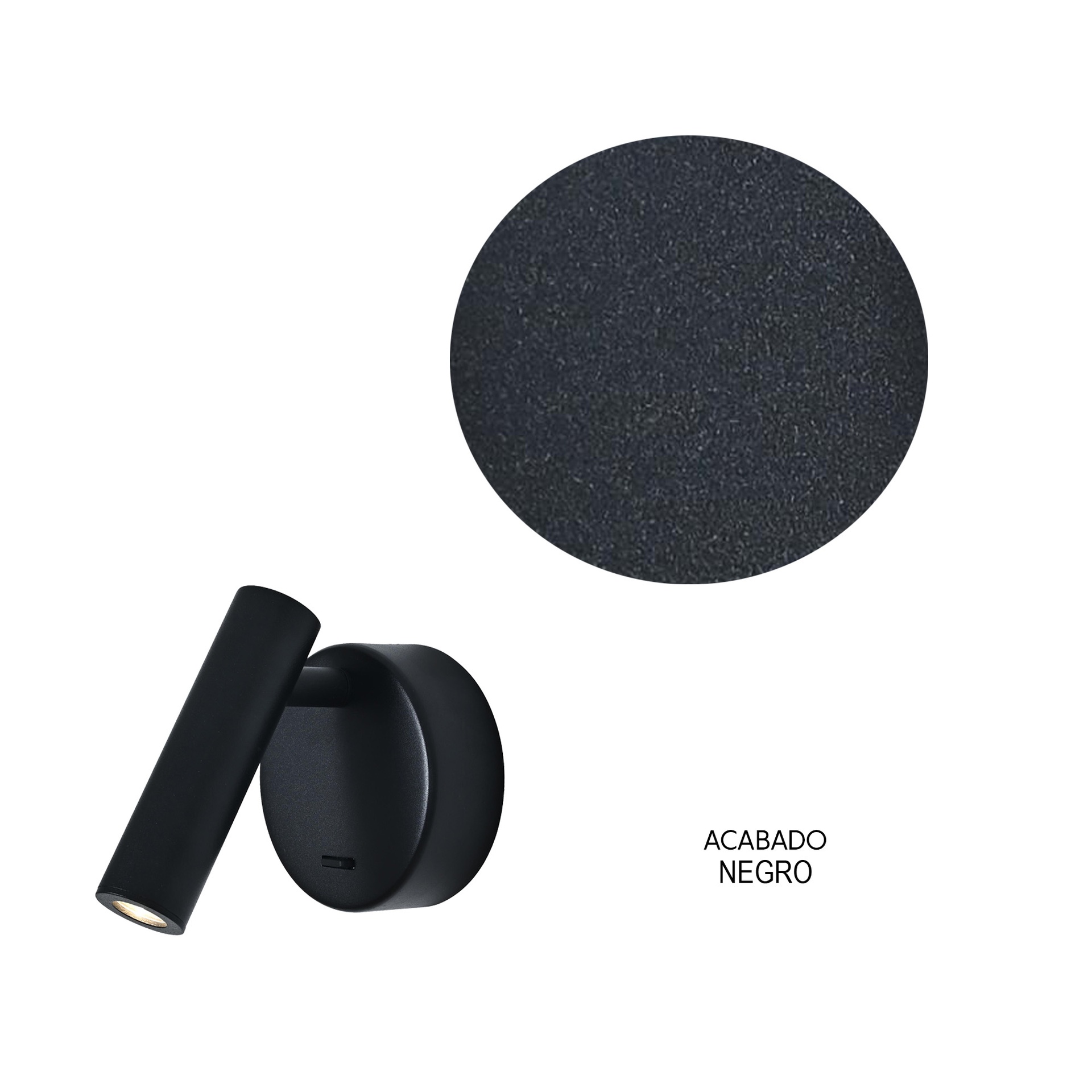 PREA * LED WALL LAMP/ READING - BLACKLED 3W 3000K