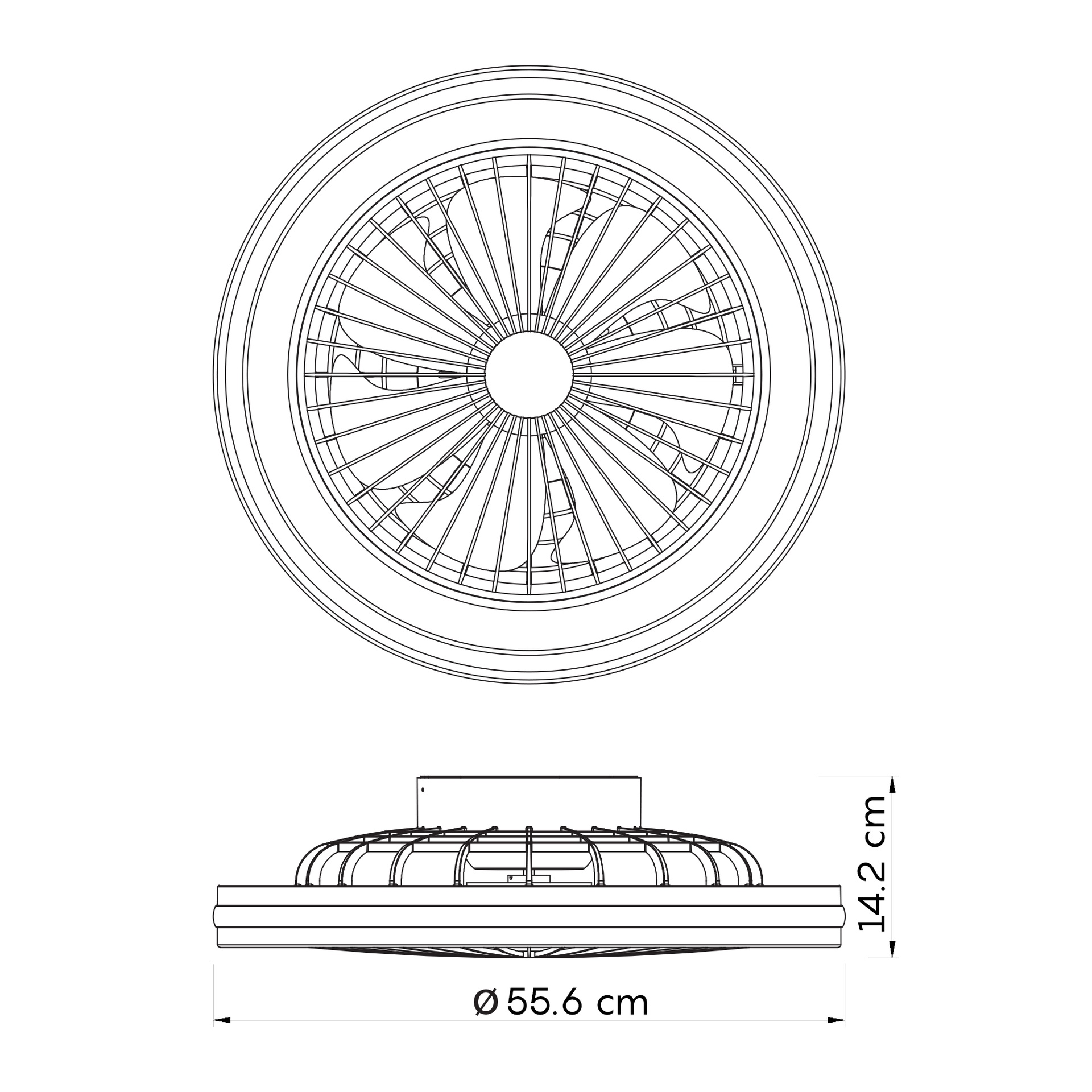 GAMER * CEILING / FAN - WHITE - RGB - 56 CM - 4800 LMS