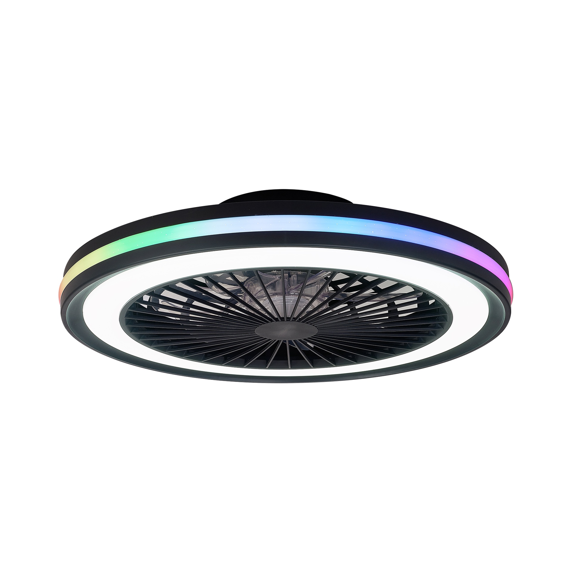 Gamer Big · Plafonnier-ventilateur à pales intégrées · Noir