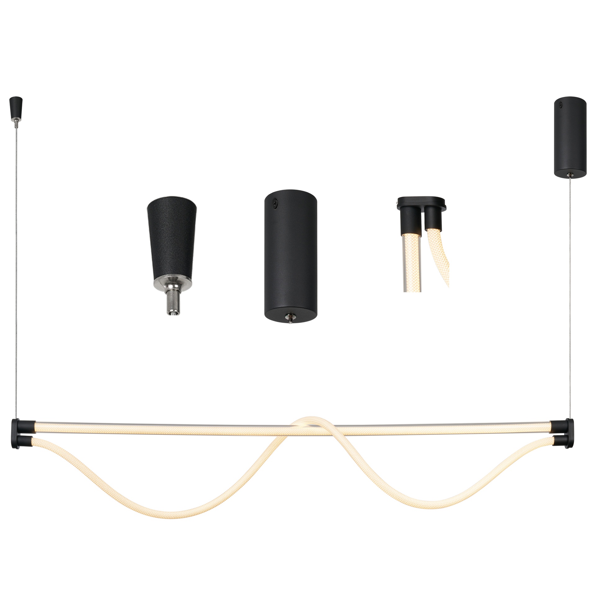 FUGAZ * LED PENDANT 38W - BLACK Sand