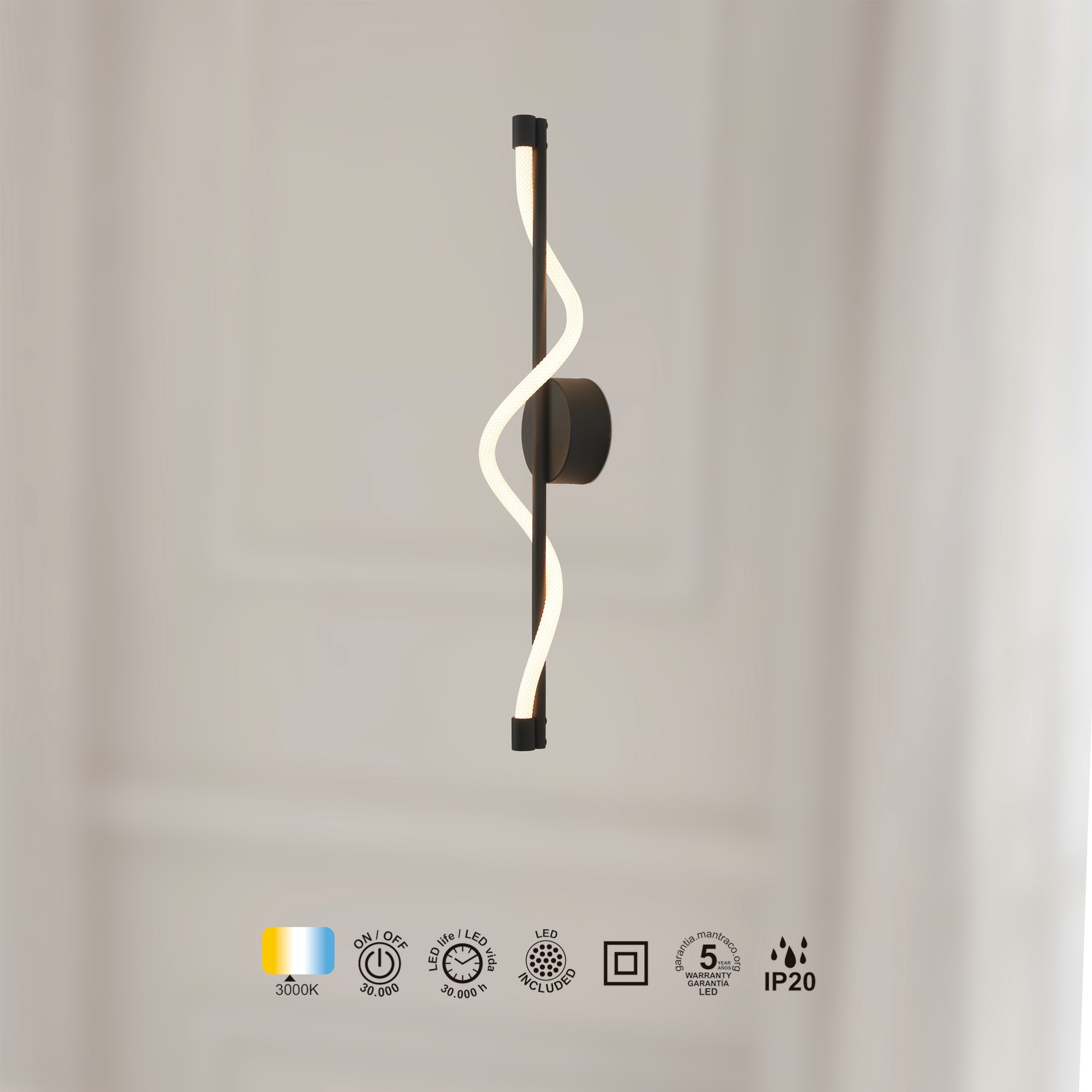FUGAZ * Applique LED - Nero