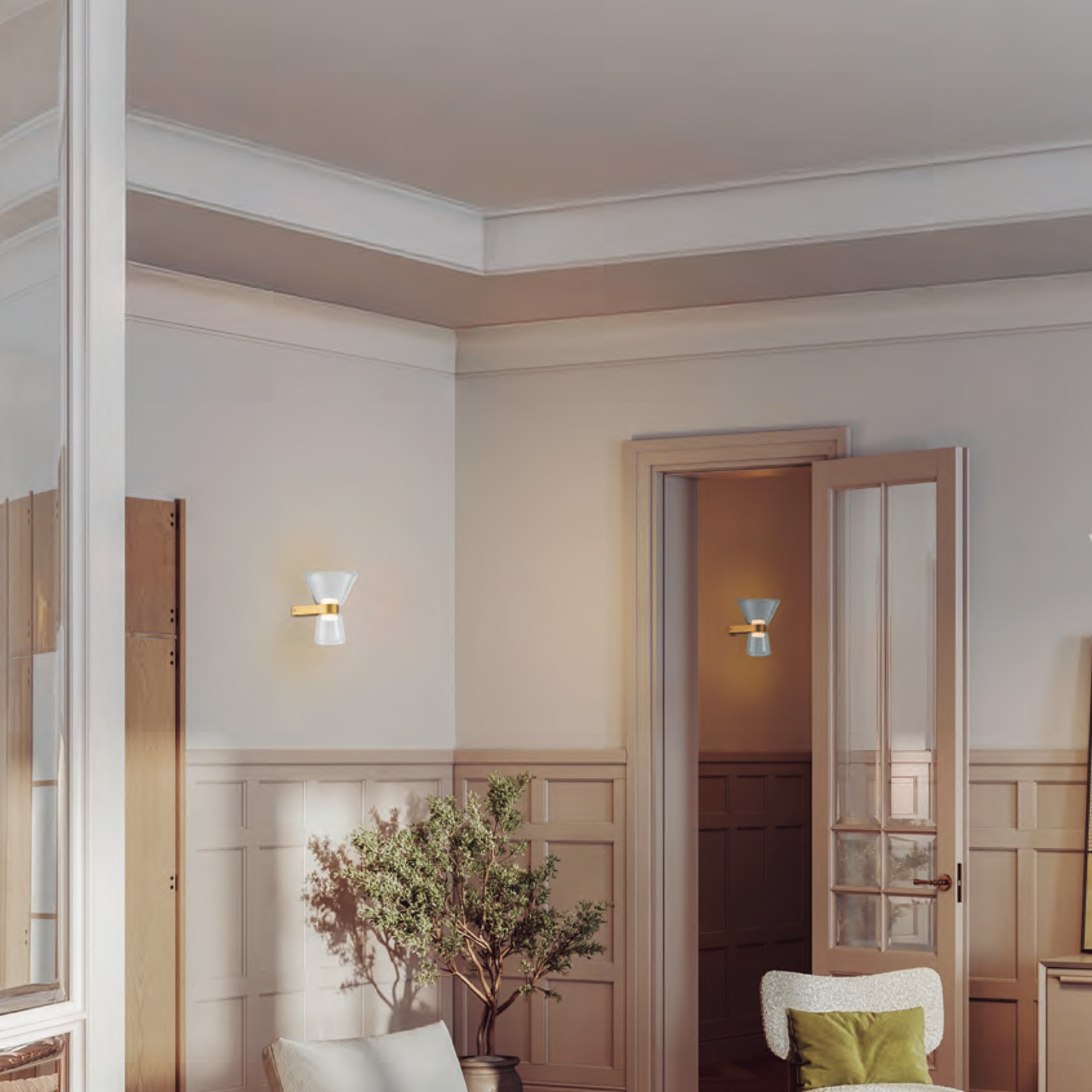 NEW YORK * LED Wall Light LED 3000K 6W - Double