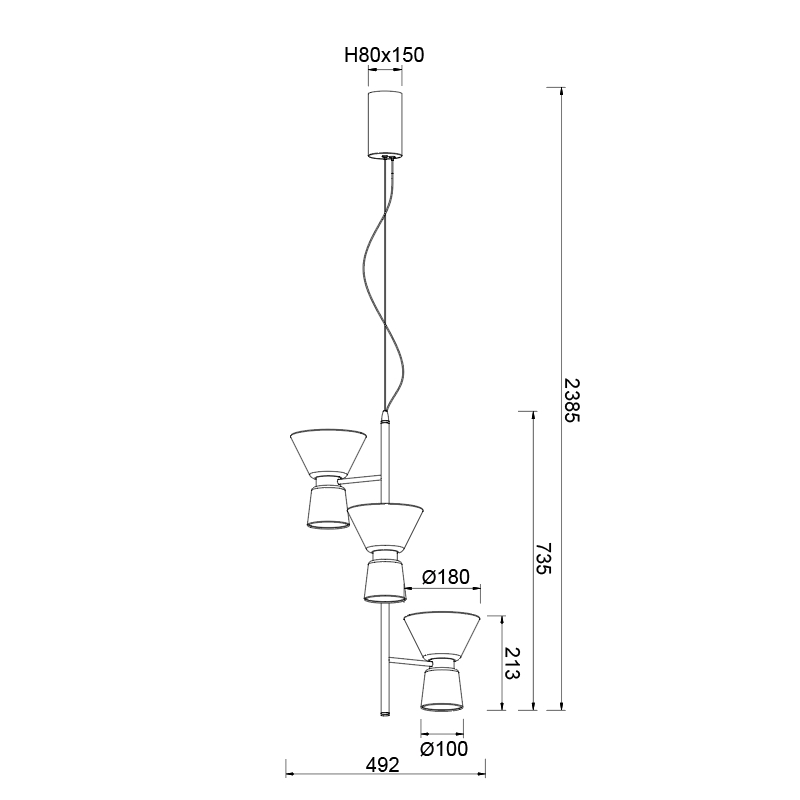 NEW YORK * LED Pendant LED 3000K  18W
