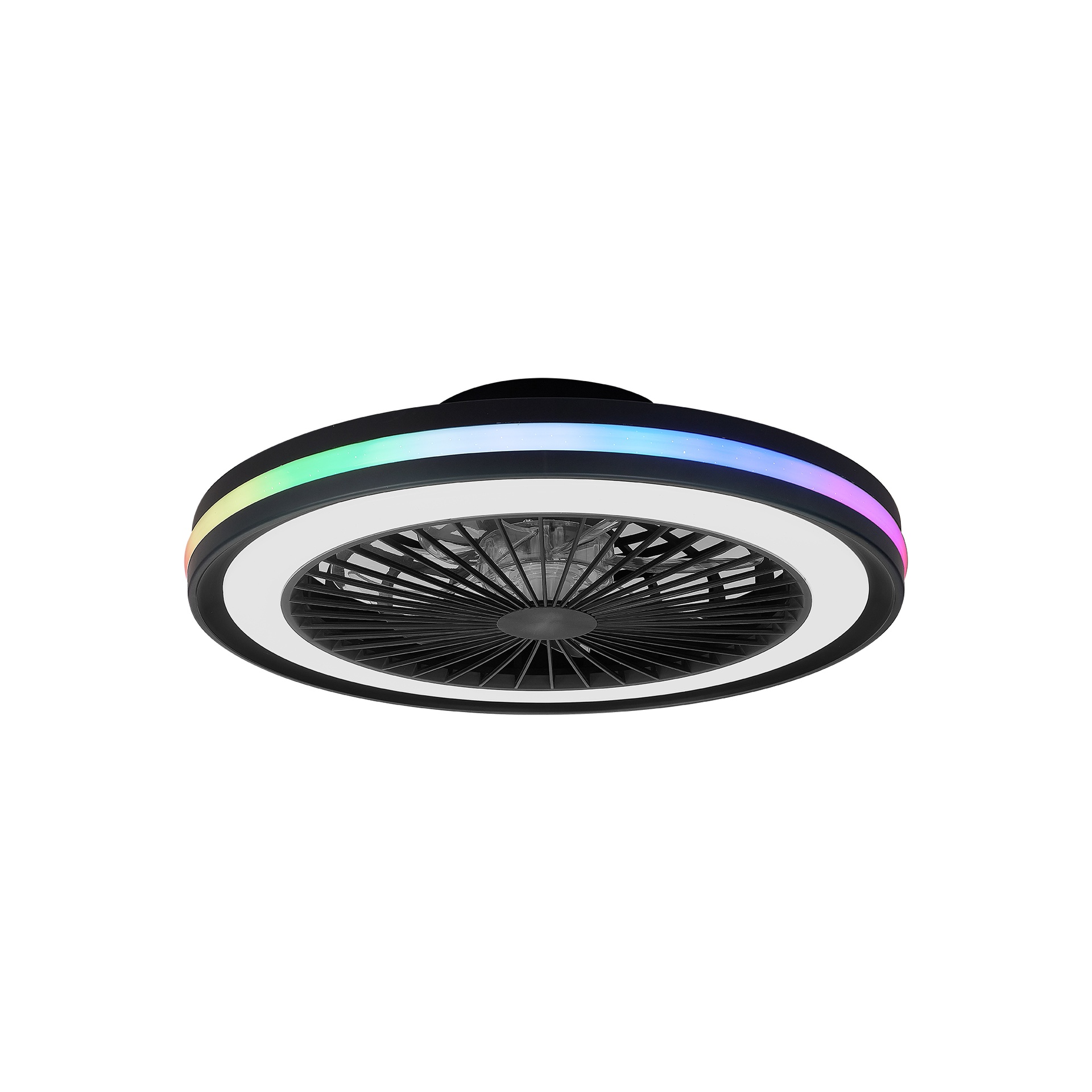 GAMER * PLAFONIERA / VENTILATORE- NERO - RGB - 47 cm -  4200lm