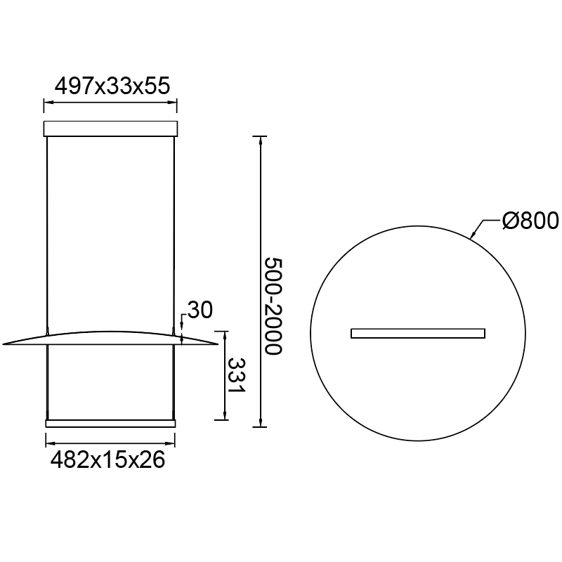 Sun · Luminaires de plafond · Noir
