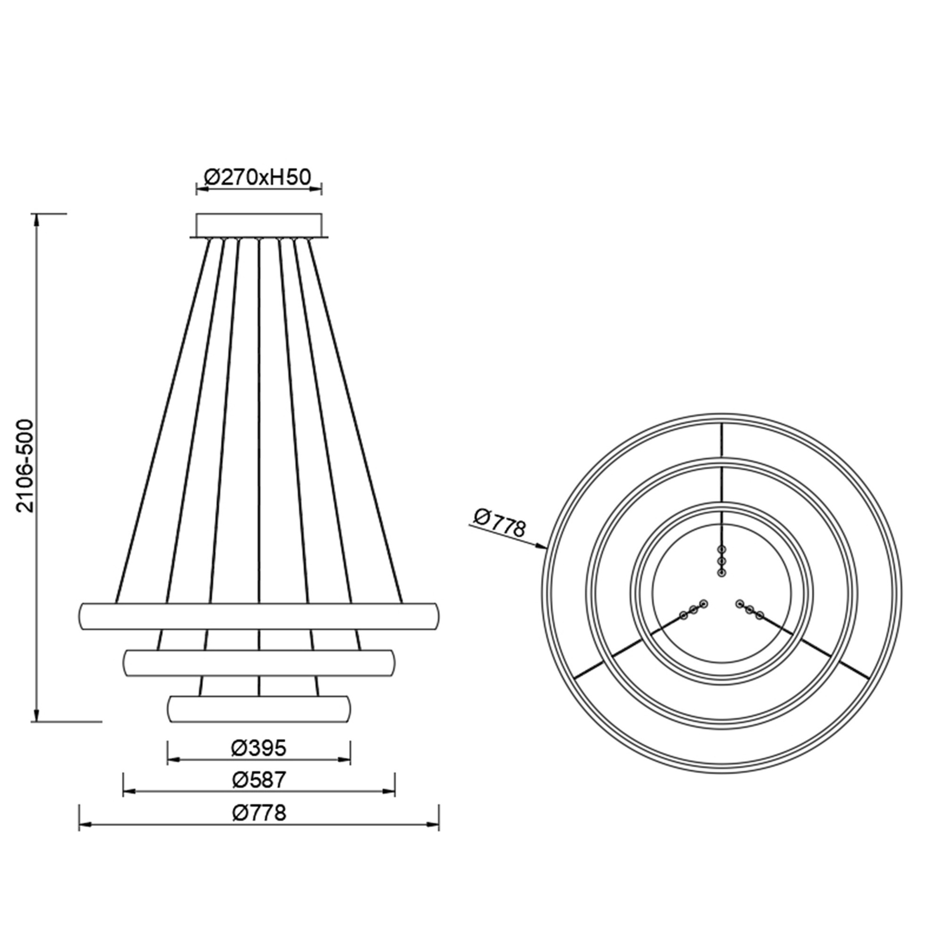 FLATS * LED Lamp LED 122W - 3000K - Large - TRIAC