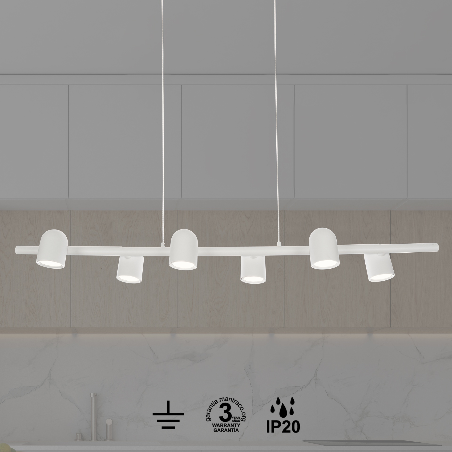 IOS * LAMPADA LINEALE 6L*GU10 BIANCA
