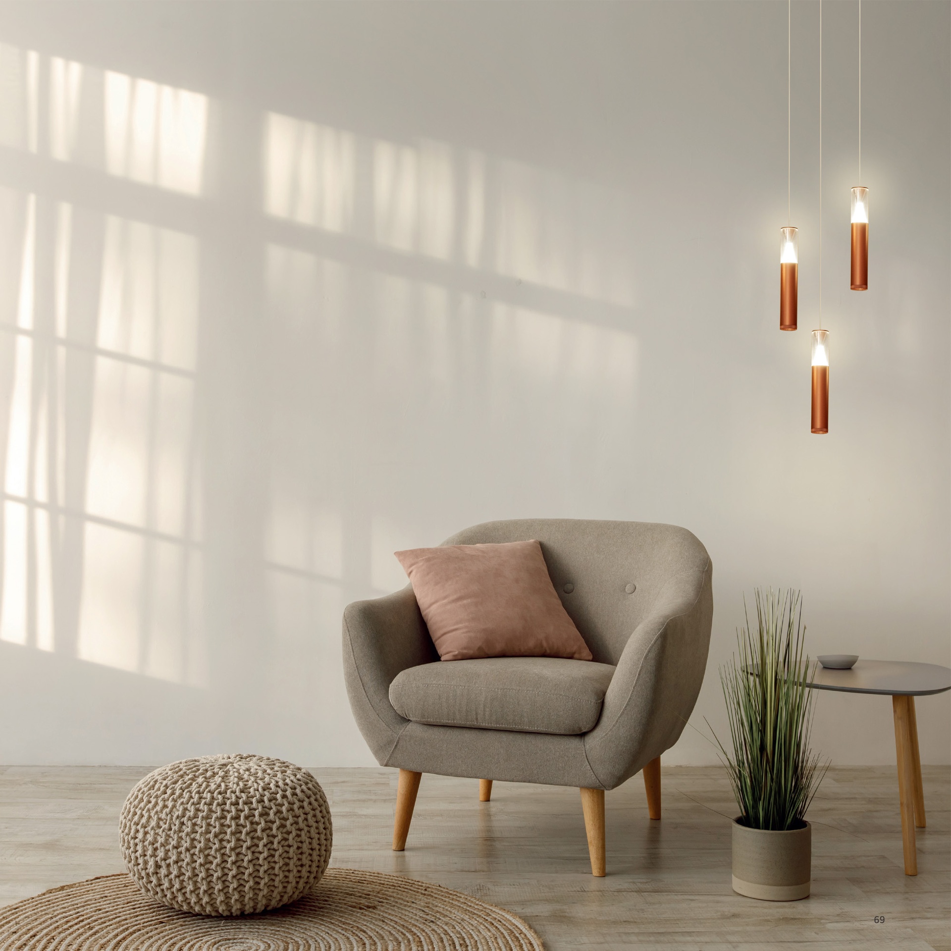 SPARK * SOSPESO 1L LED 7W - Oro rosado