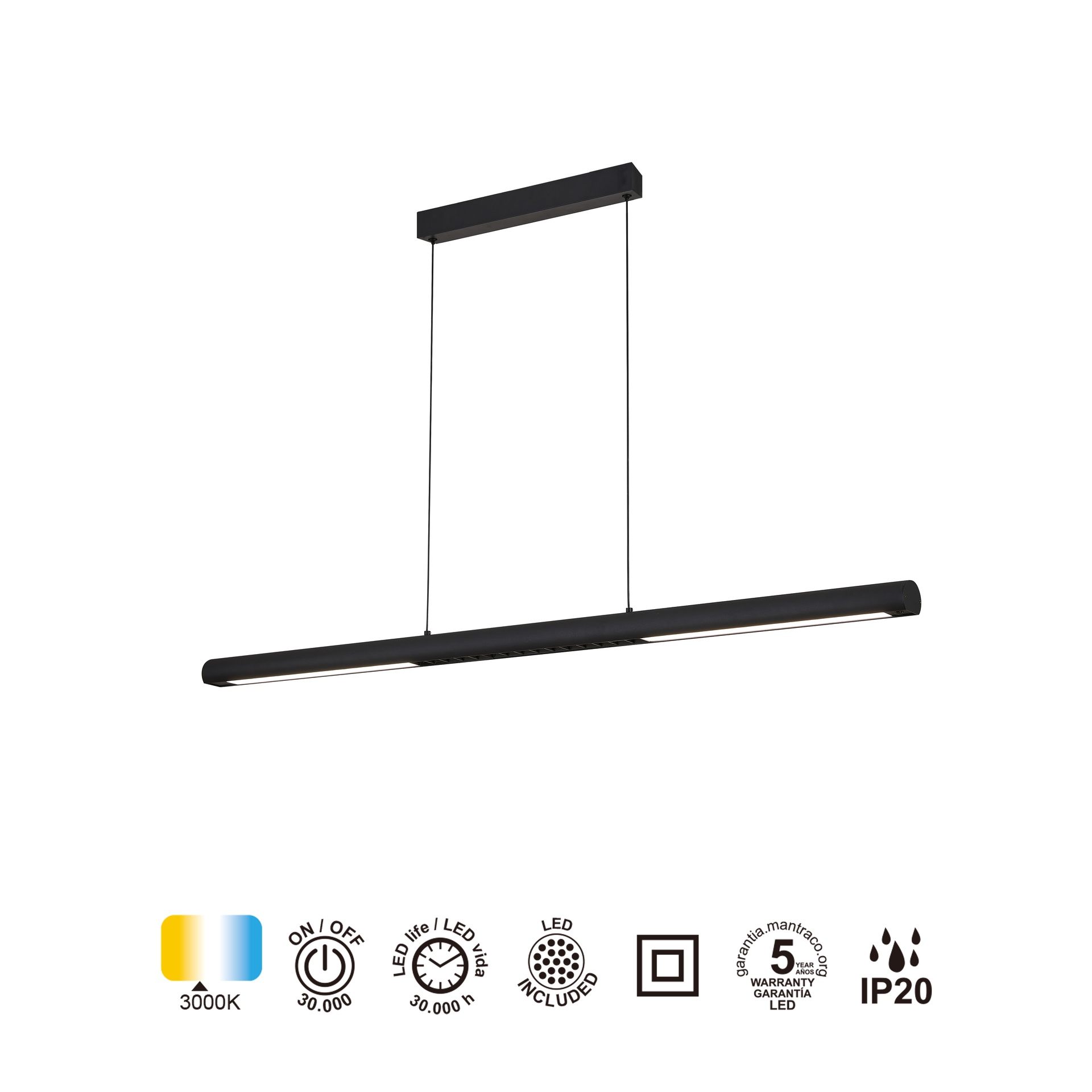 LINEALE * LAMPADA LED 24W NERA