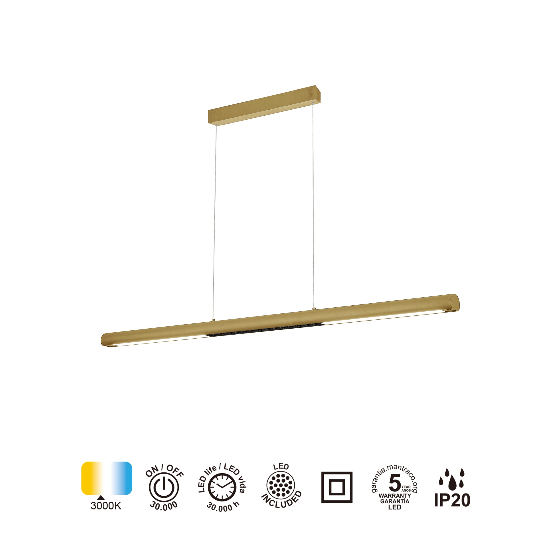 Lineal · Luminarias de techo · Oro