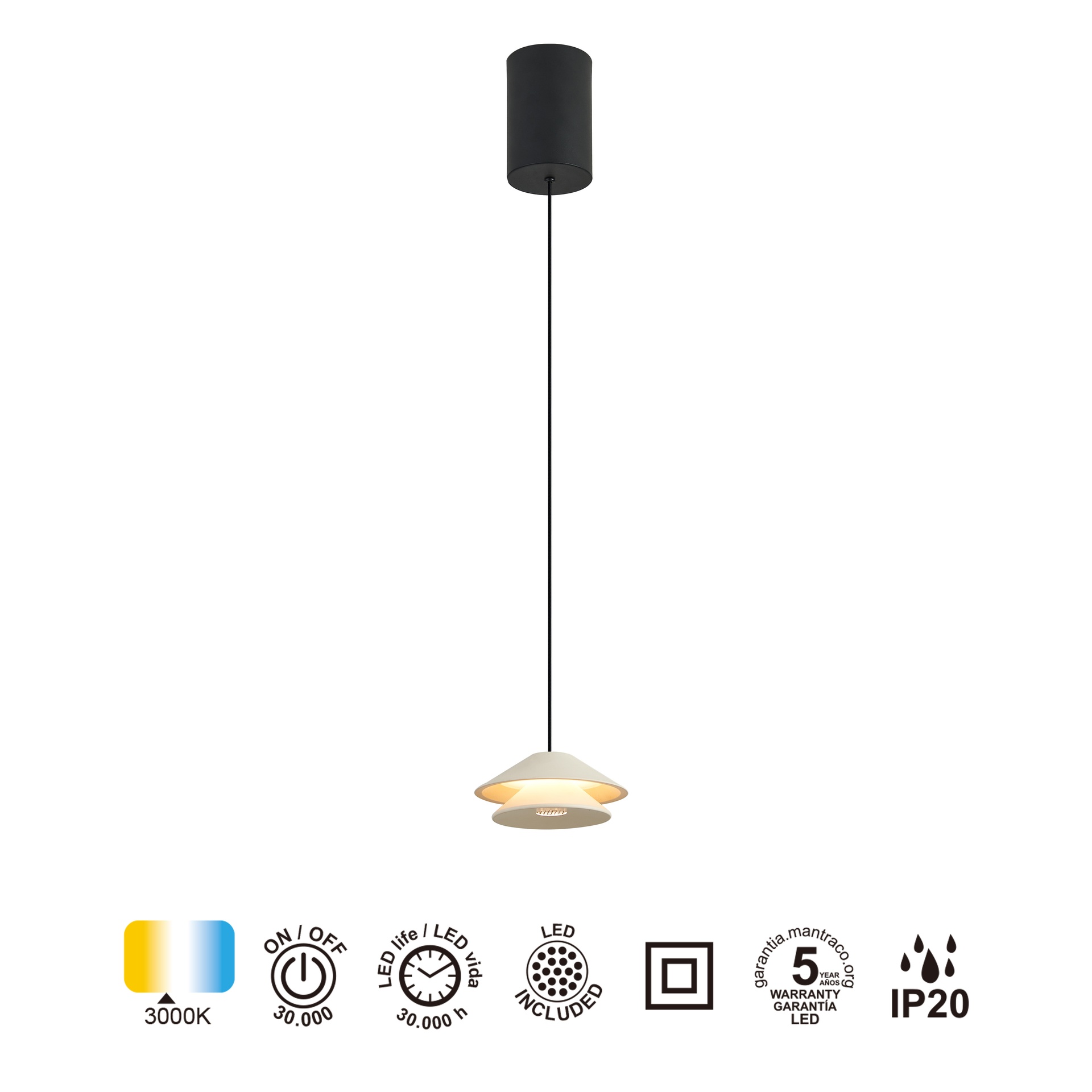 PICCOLA * PENDANT LAMP LED 5W WHITE