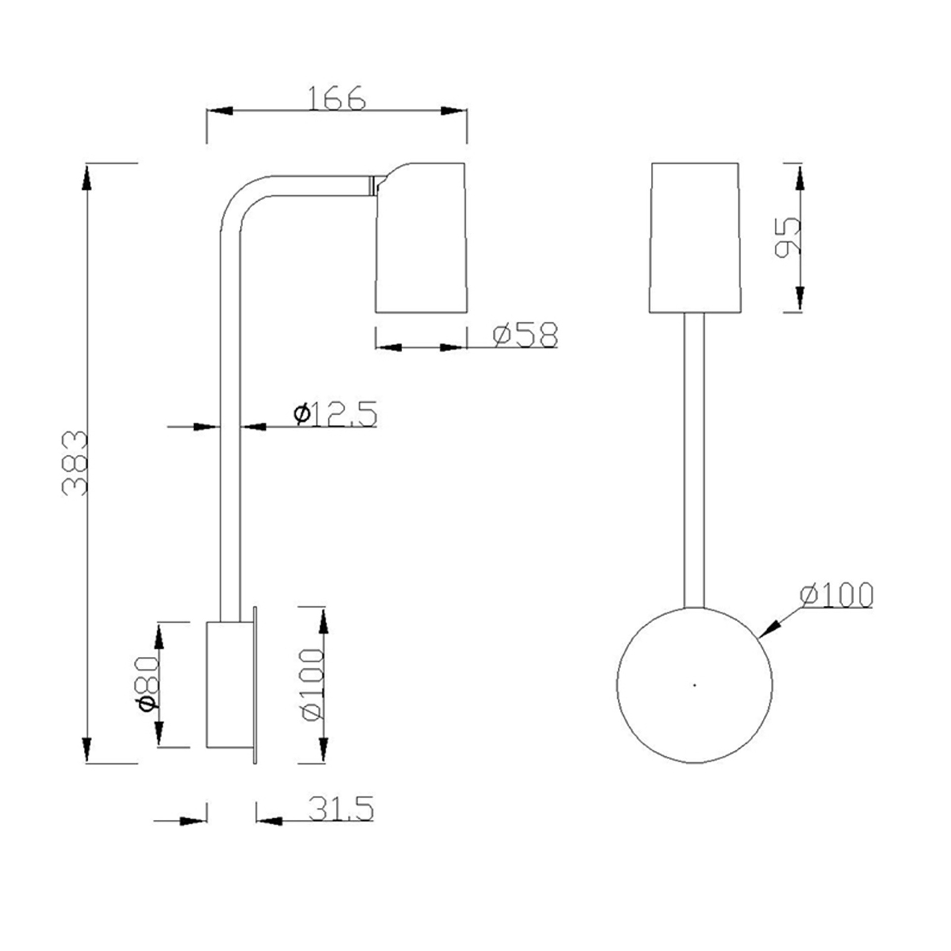 SAL WHITE * LED WALL LAMP GU10 WHITE