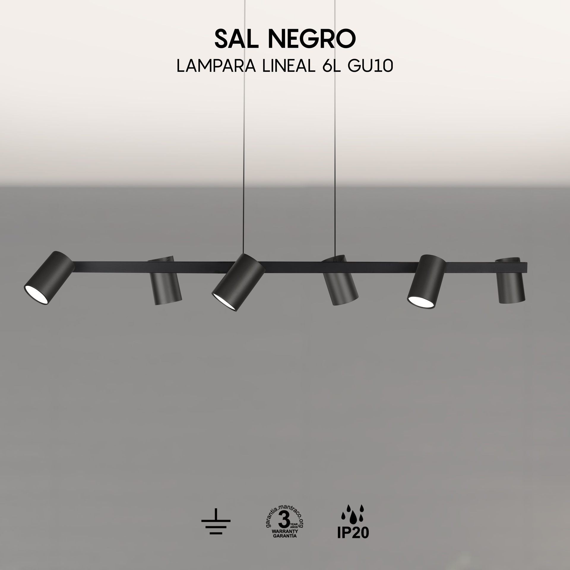 Sal · Luminarias de techo · Black