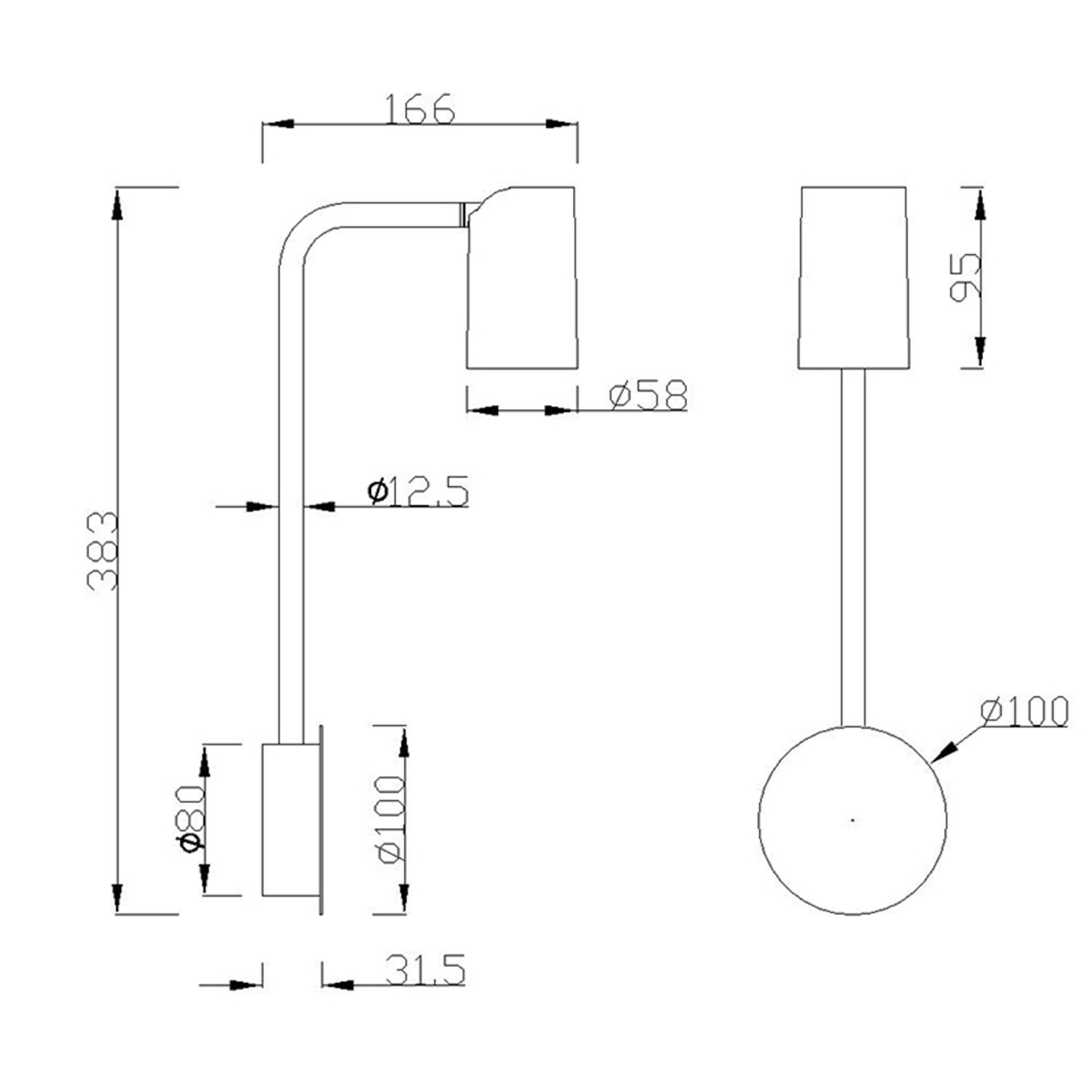 Sal · Luminaires muraux · Noir sablé
