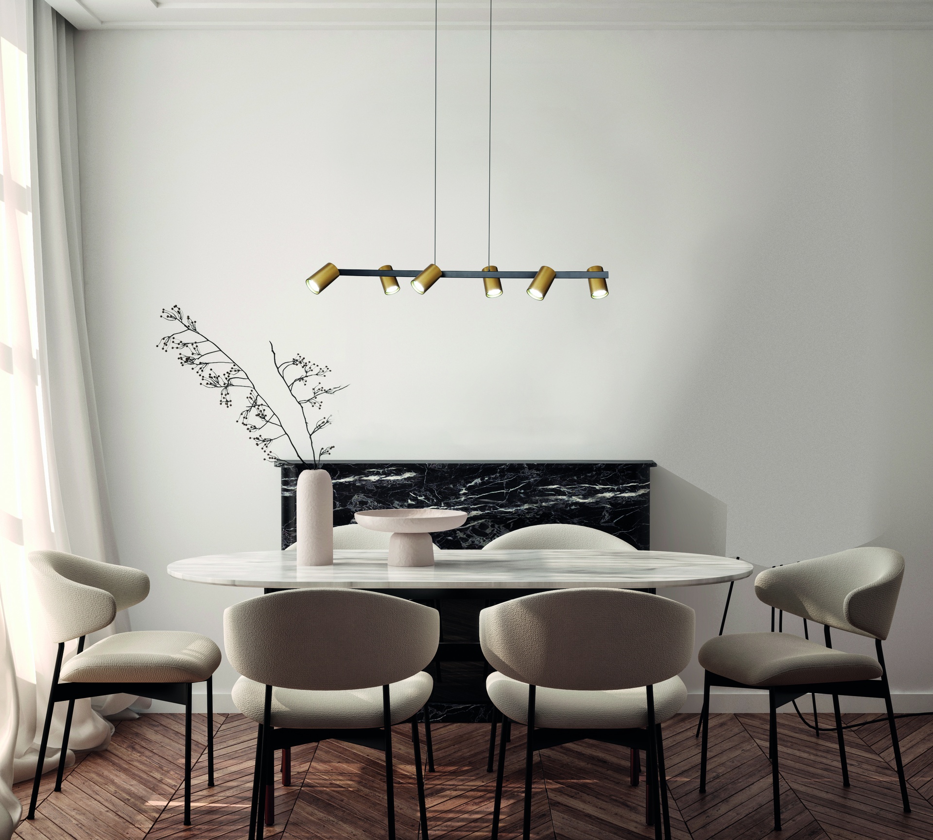 SAL GOLD * LINED PENDANTL 6L GU10
