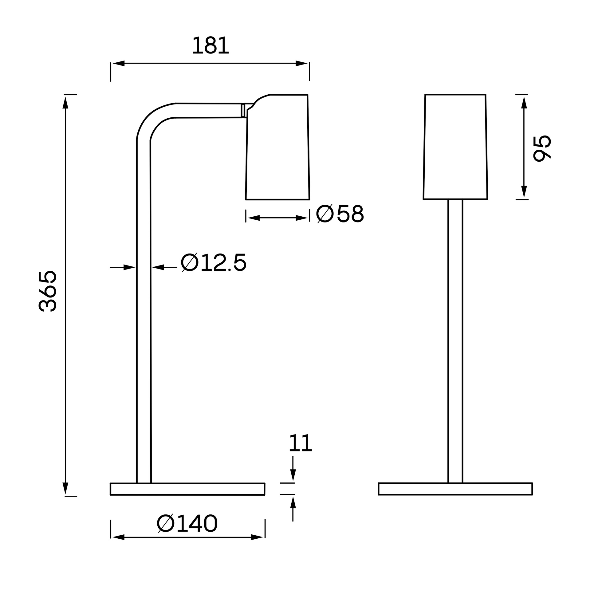 SAL GOLD * TABLE LAMP GU10 (SMALL) 