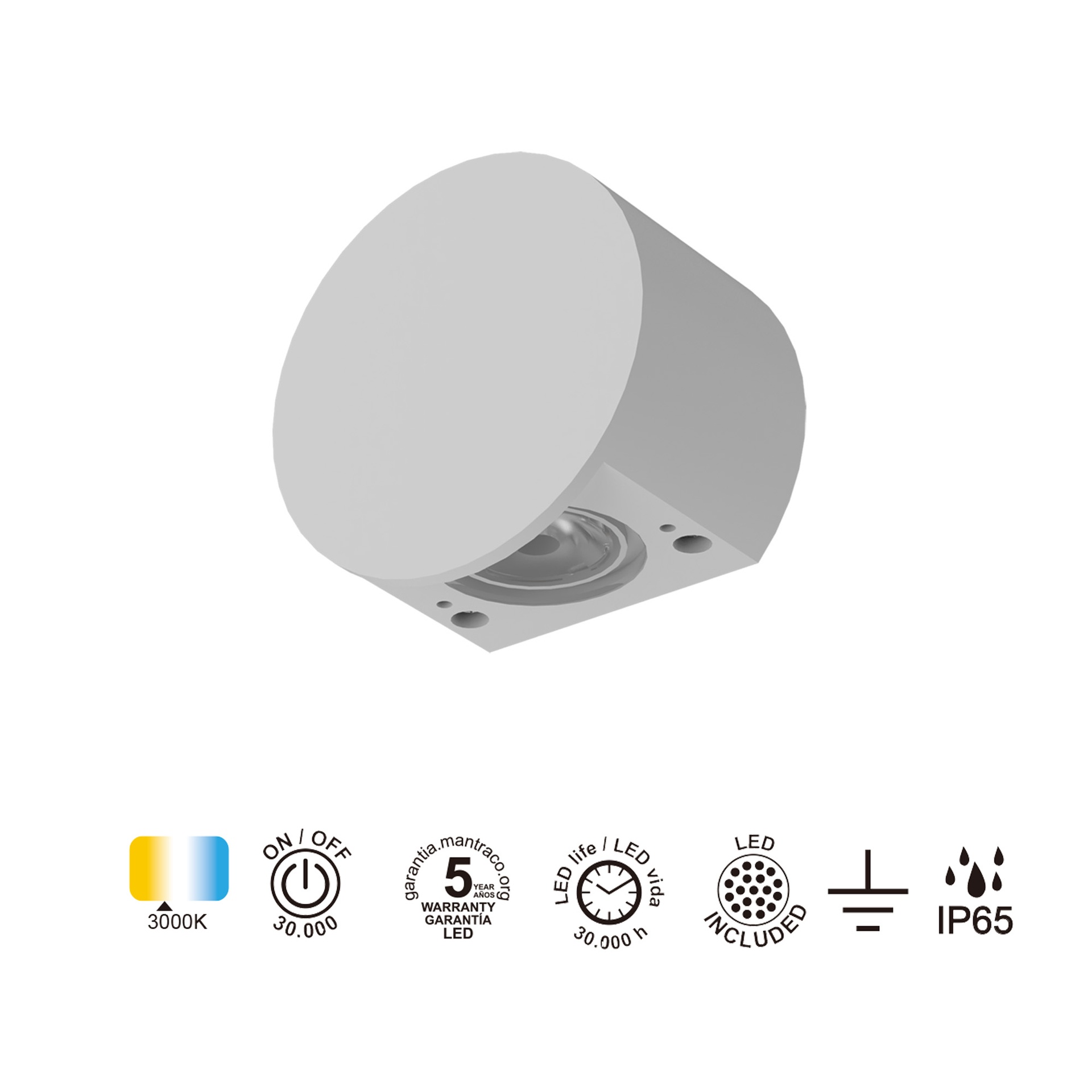 SHELLA * SEGNAPASI LED 3W 3000K R. BIANCO