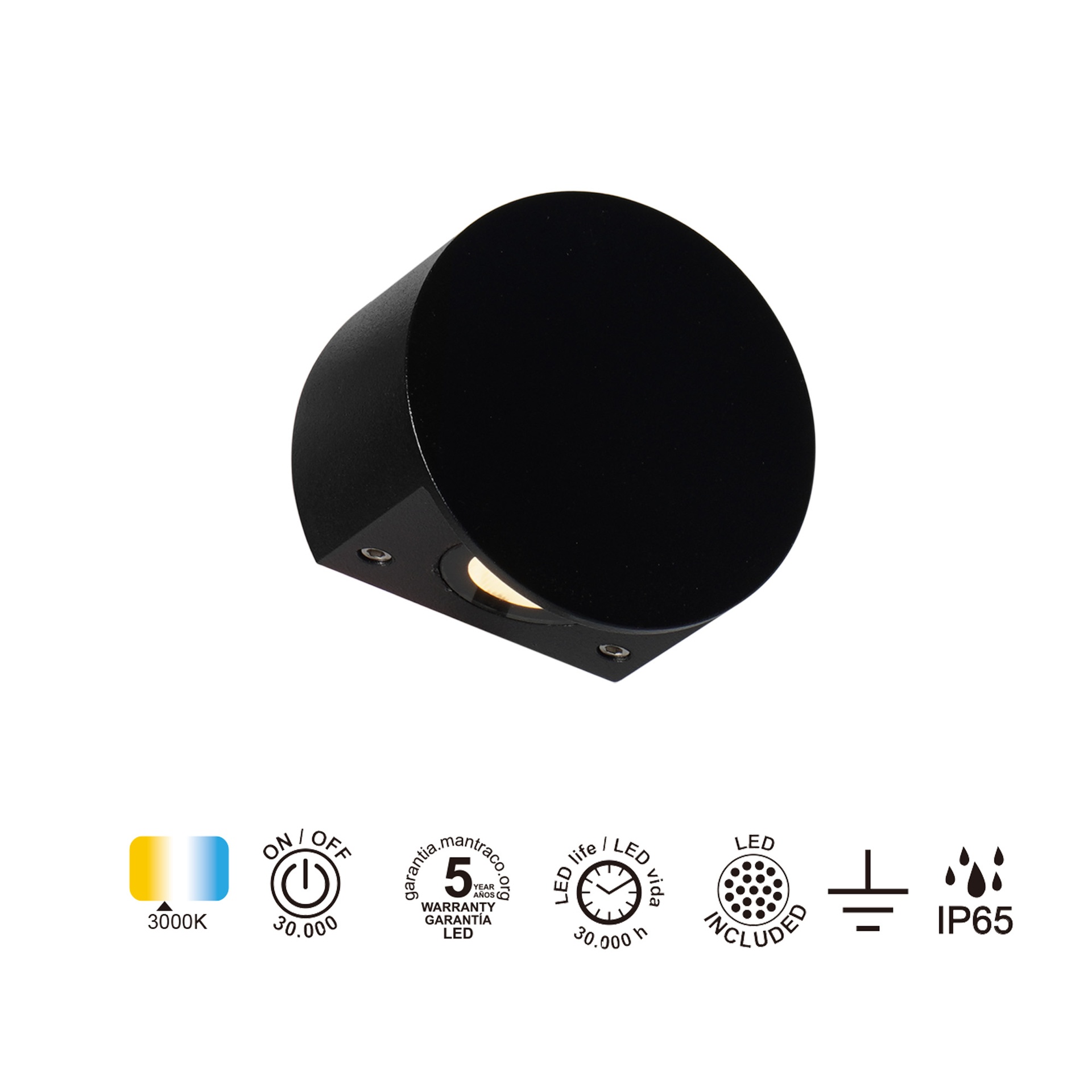 SHELLA * SEGNAPASI LED 3W 3000K R. NERO