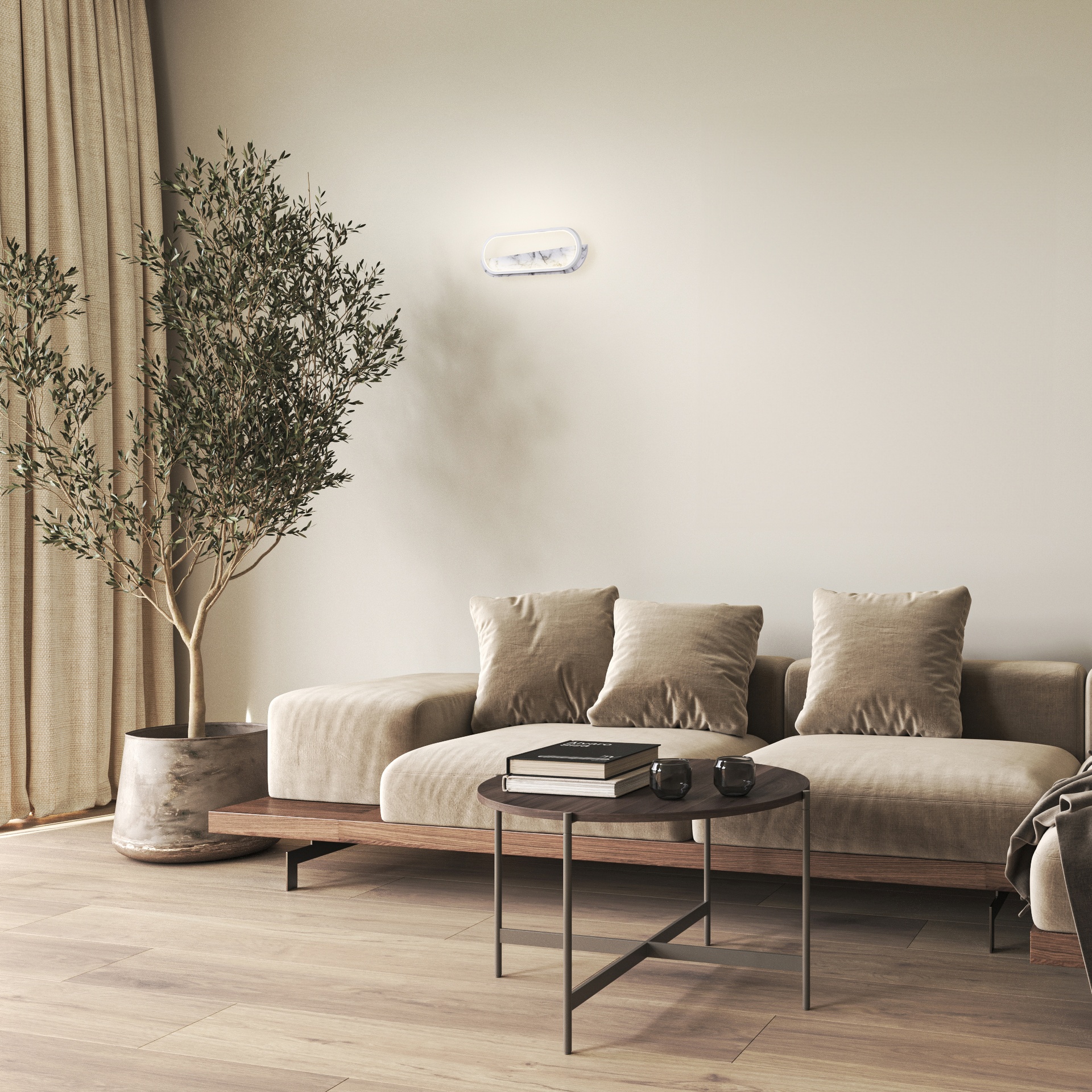 ***OFER/DES***  MARMOL * LED WALL LAMP 20W - 3000K - METAL + MARMOL