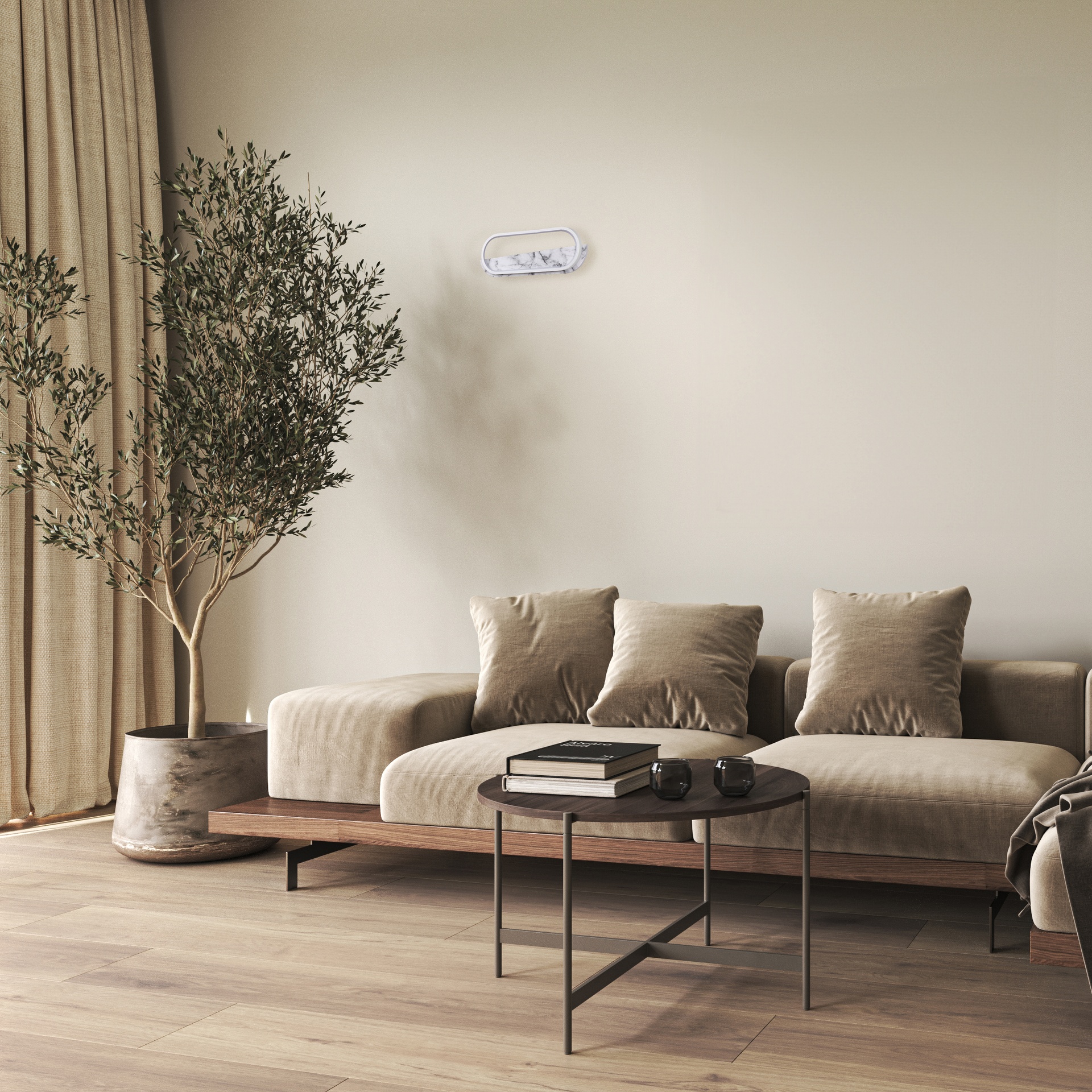 ***OFER/DES***  MARMOL * LED WALL LAMP 20W - 3000K - METAL + MARMOL