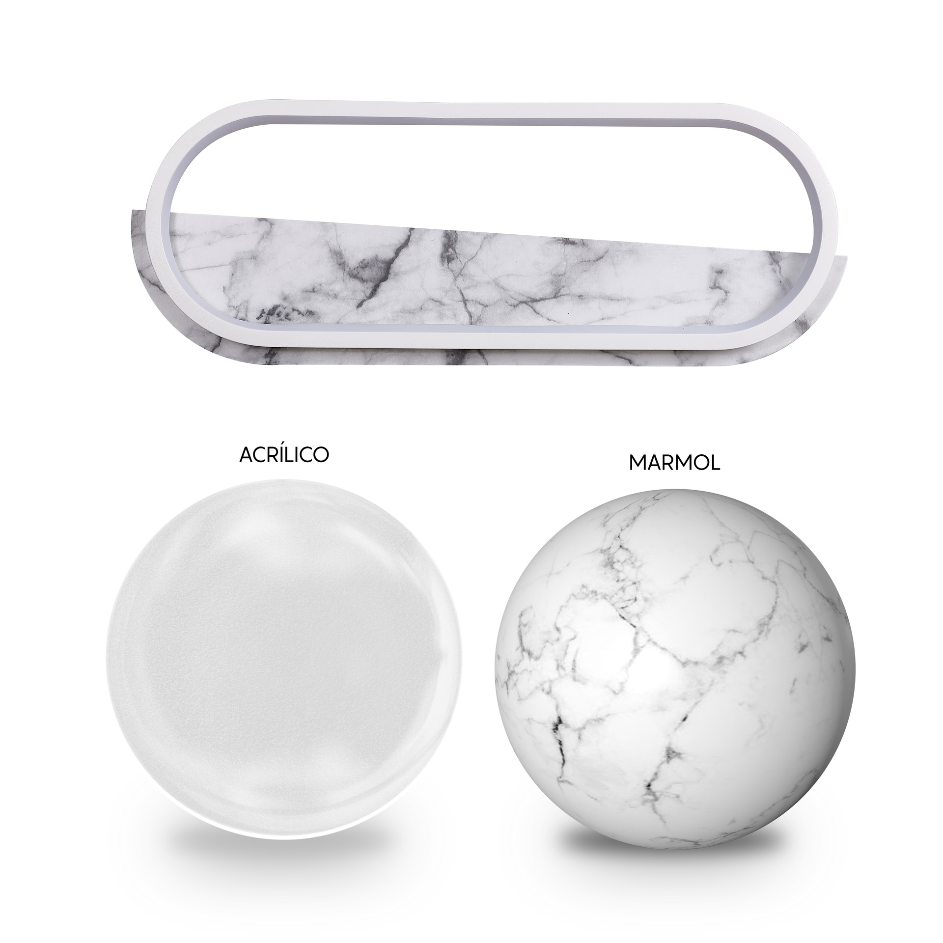 ***OFER/DES***  MARMOL * LED WALL LAMP 20W - 3000K - METAL + MARMOL