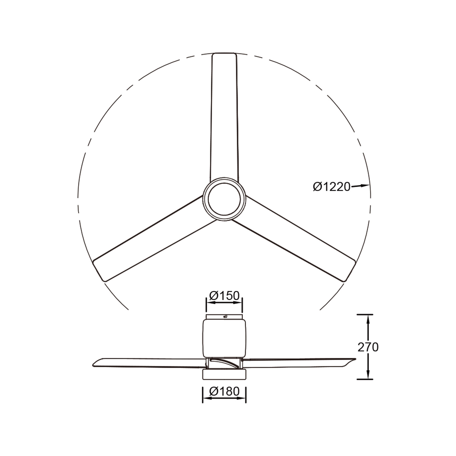 CERAMICA M * CEILING FAN  - White Ceramic+Wood