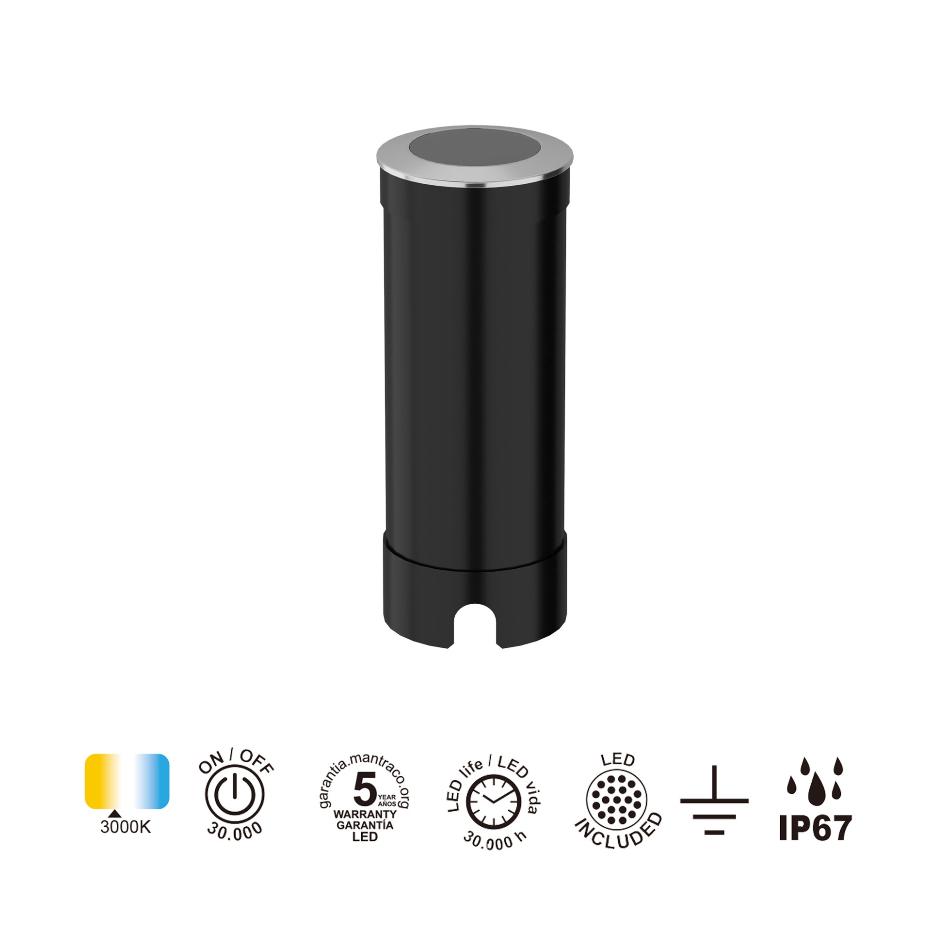 SHIKA * FARETTO DA PAVIMENTO LED IP67 6W 3000K