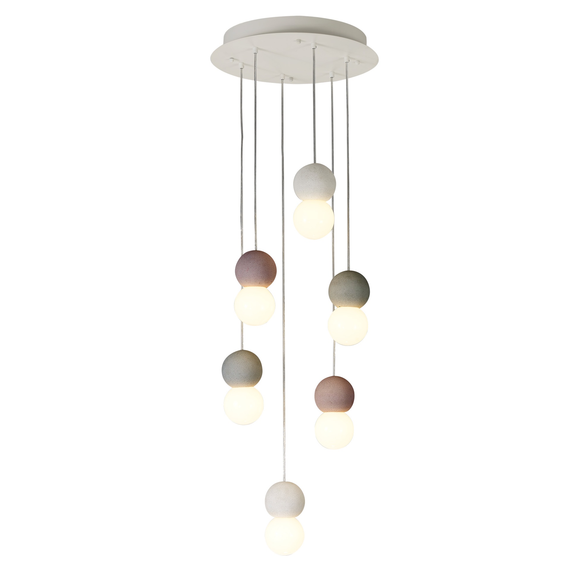 GALAXIA * PENDANT CON 6 PENDANTS (ROUND) S VARIADOS