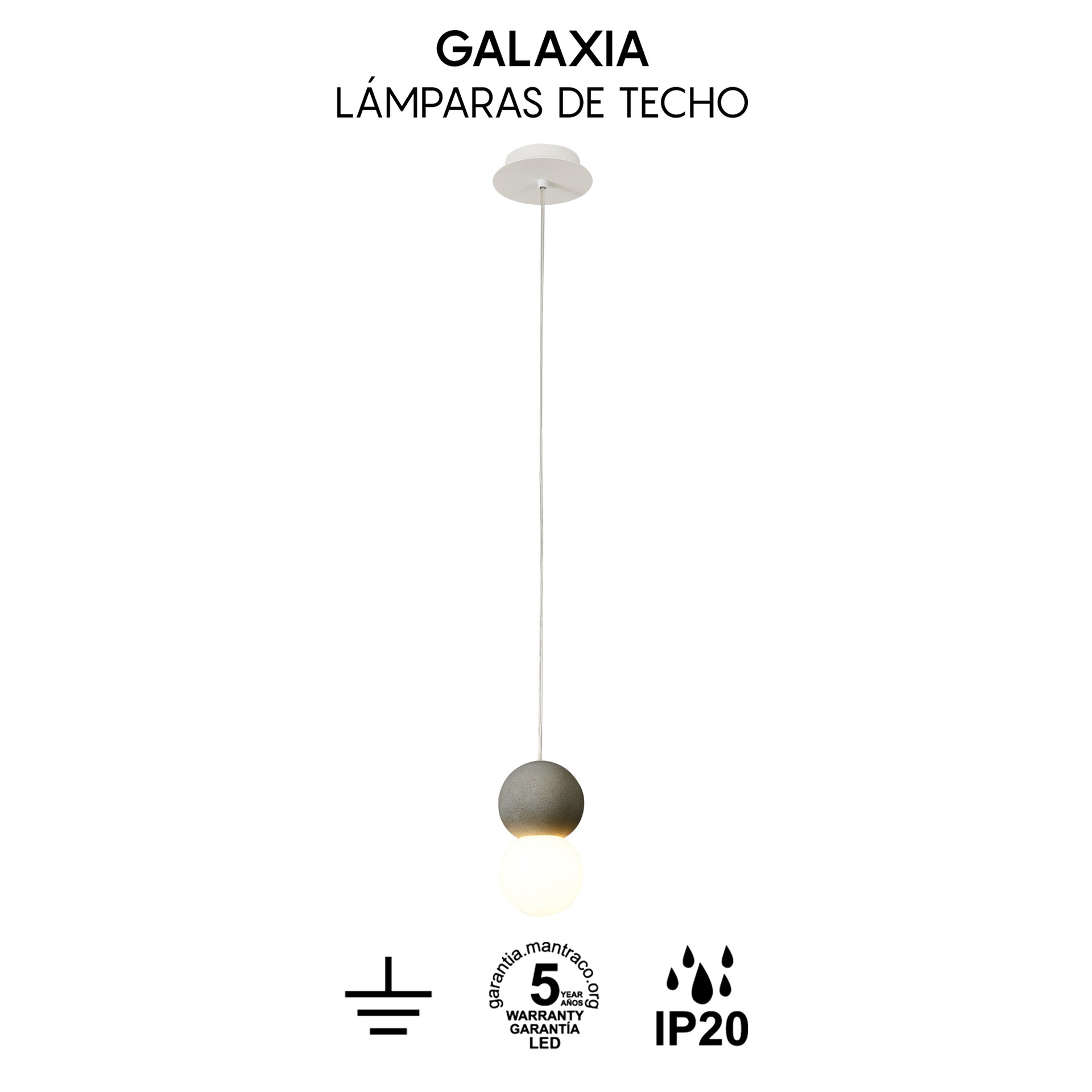 GALAXIA * PENDANT CON 1 PENDANT (ROUND)  BLACK