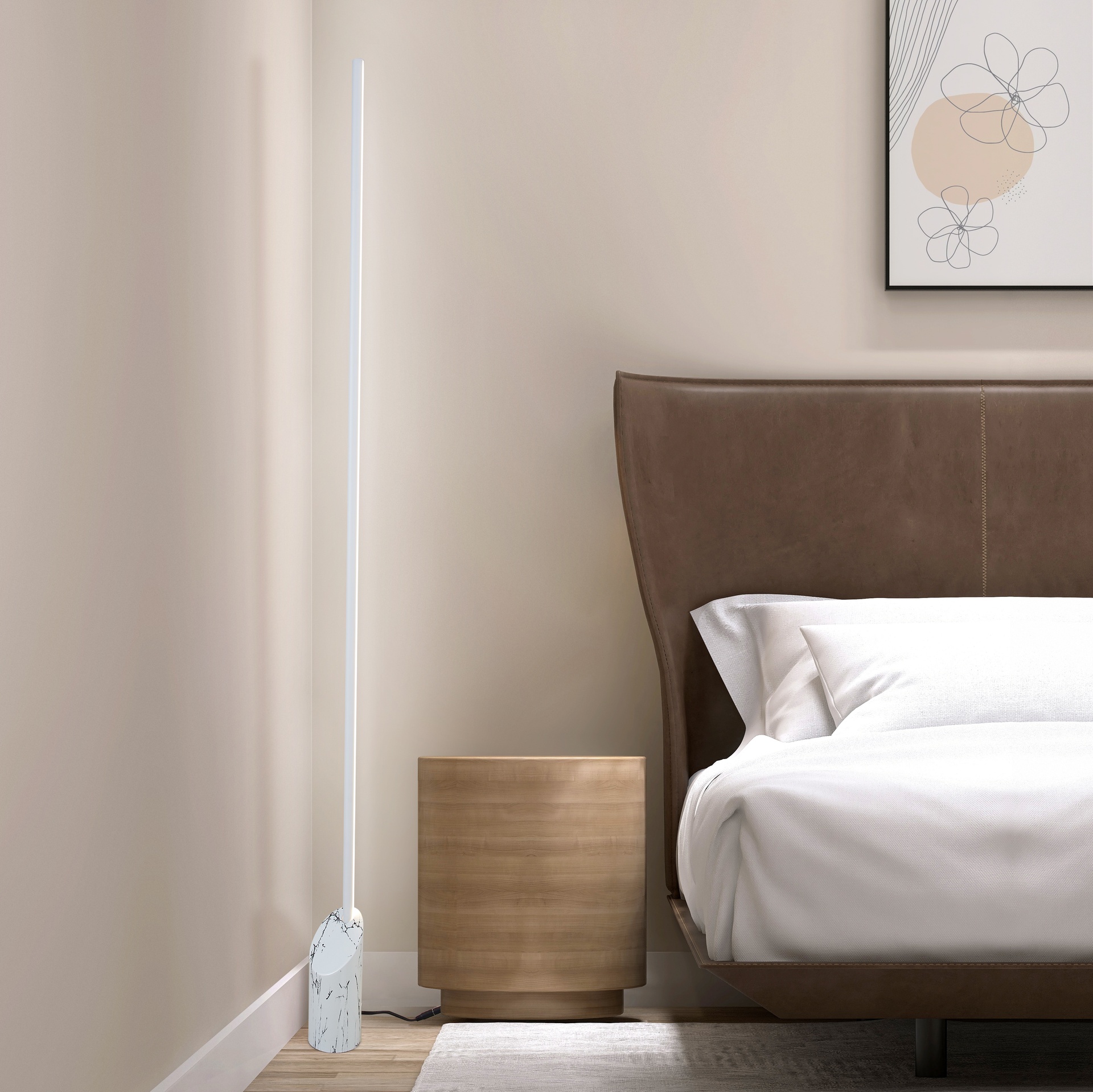 MARMOL * FLOOR LAMP - 28W - WHITE MARMOL
