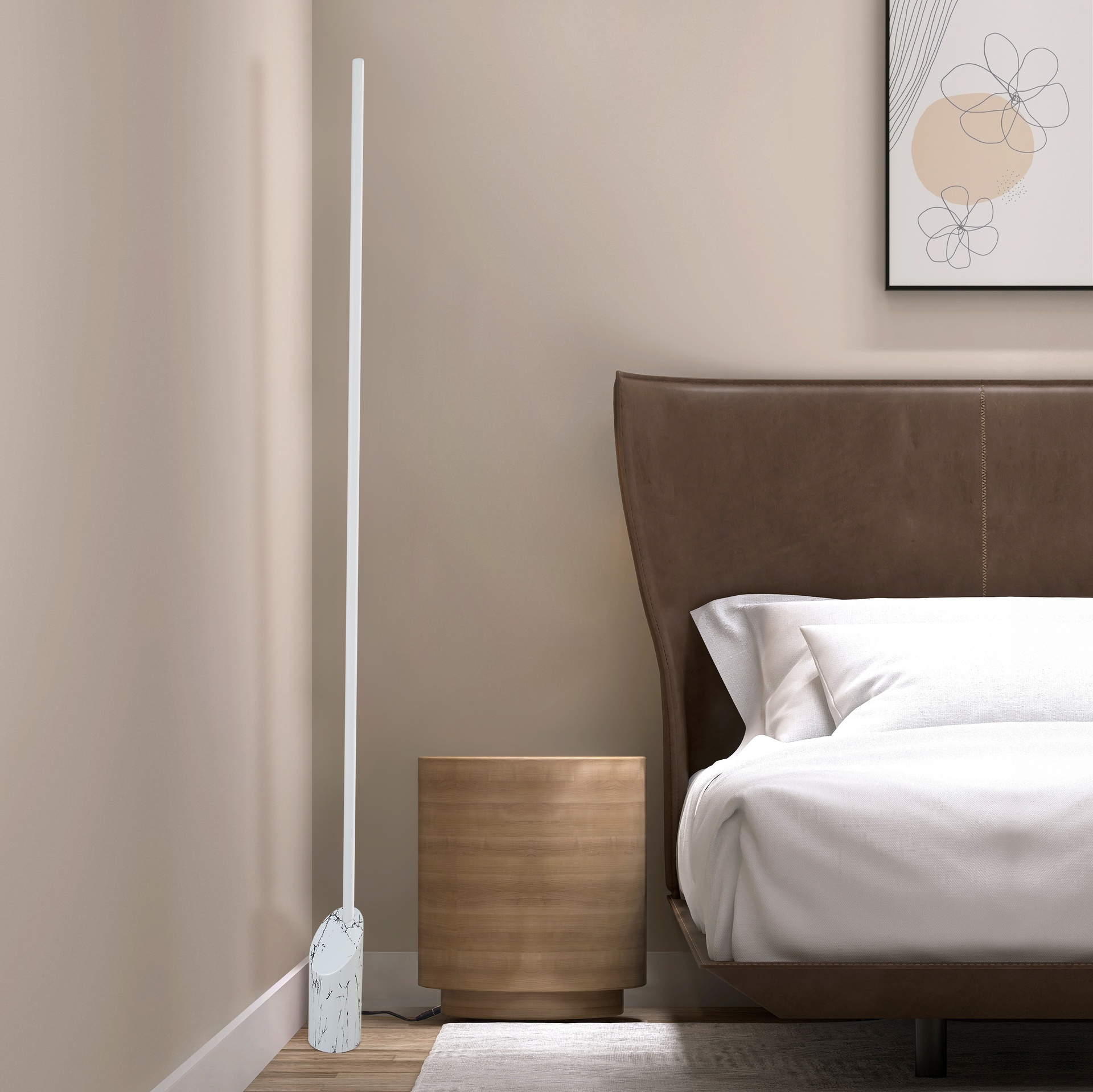 MARMOL * FLOOR LAMP - 28W - WHITE MARMOL