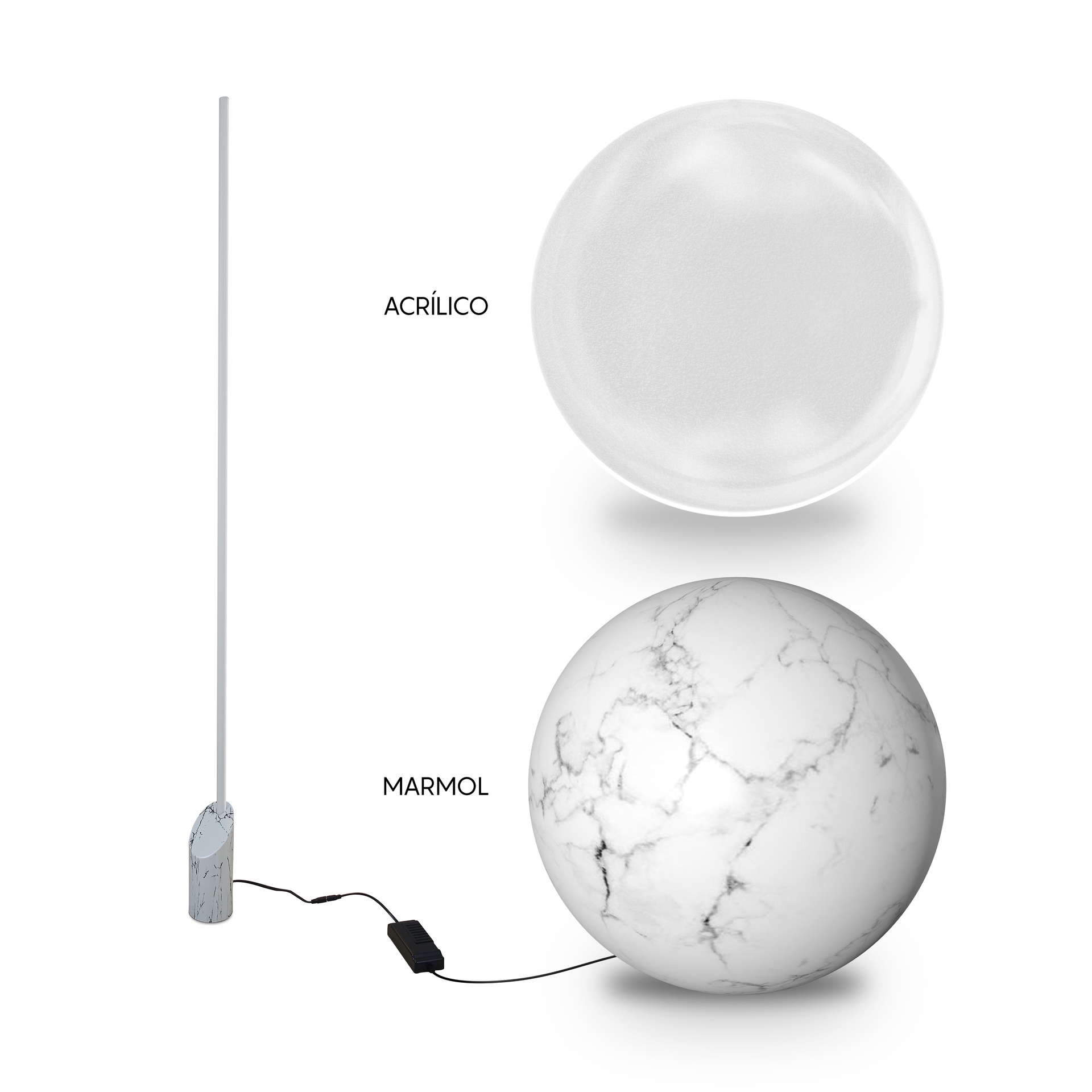 MARMOL * FLOOR LAMP - 28W - WHITE MARMOL