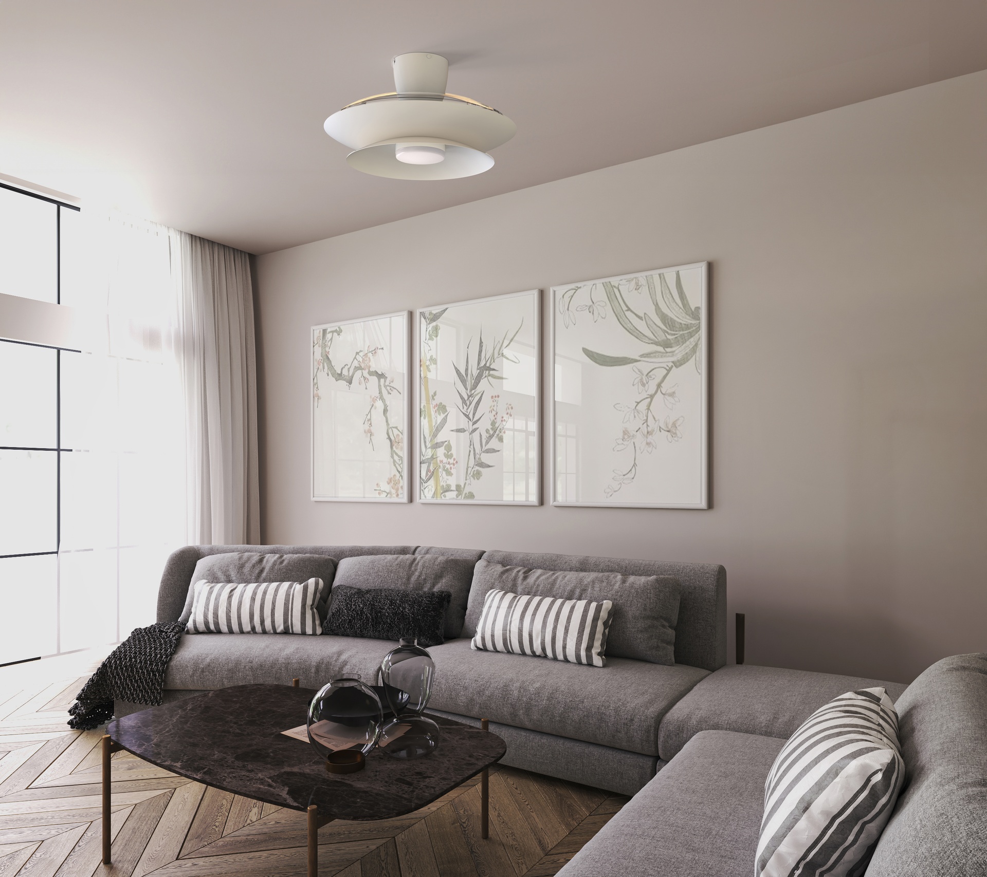 Patagonia · Ventilador de aspas desplegables con luz · Blanco