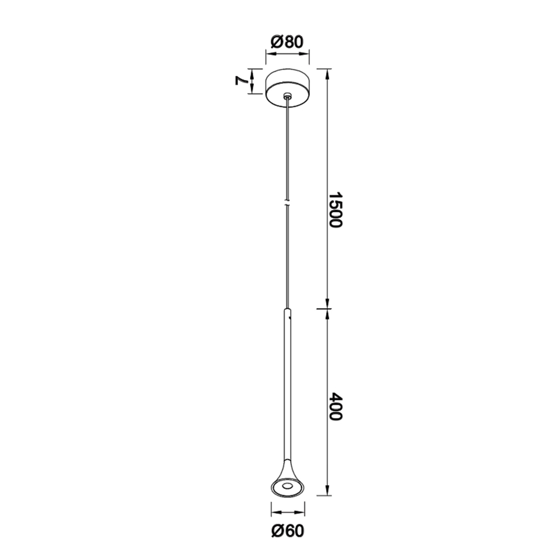 PAROS * PENDANT LED 5W 3000K BLACK