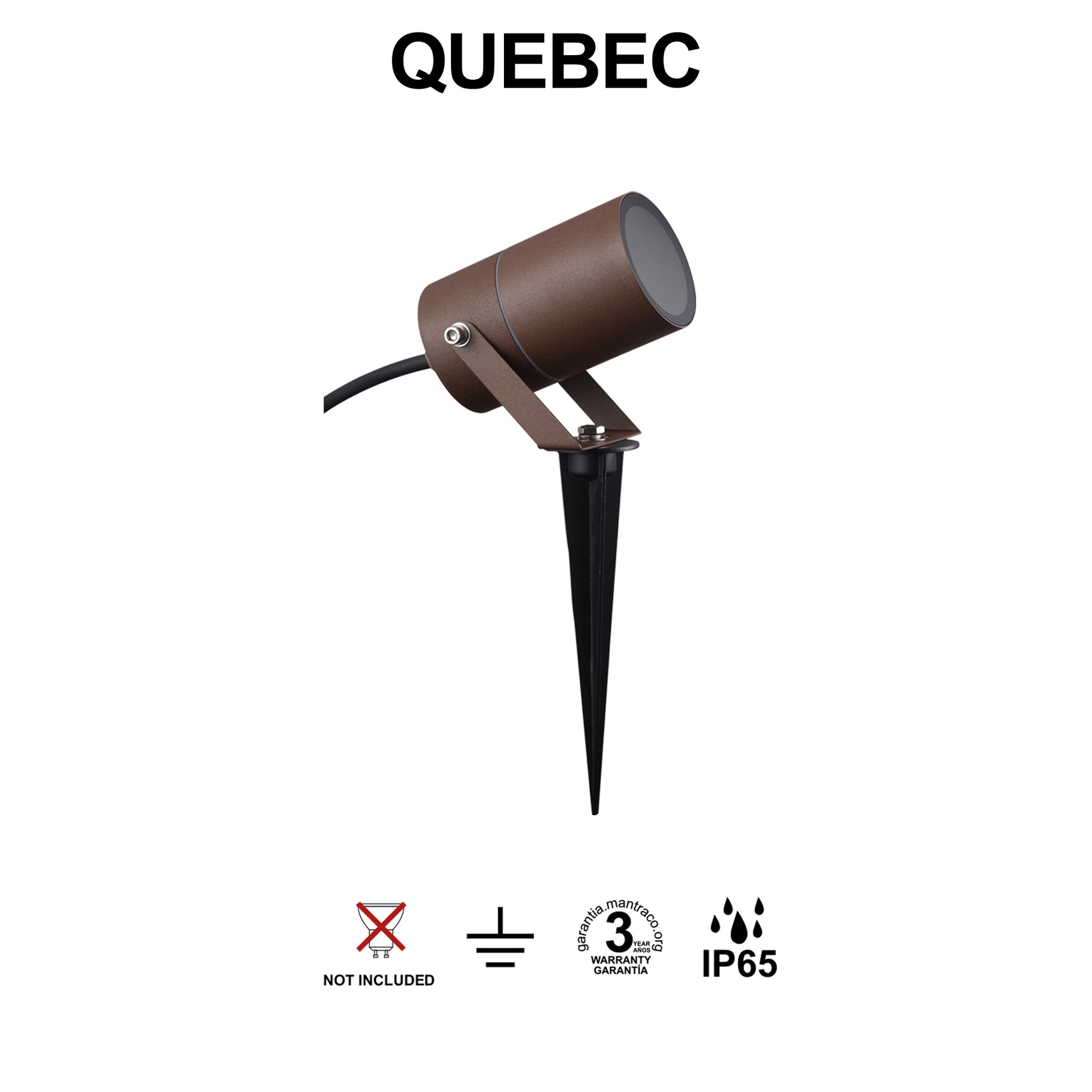 QUEBEC  * PIQUETTO ESTERNO IP65 GU10 CORTEN