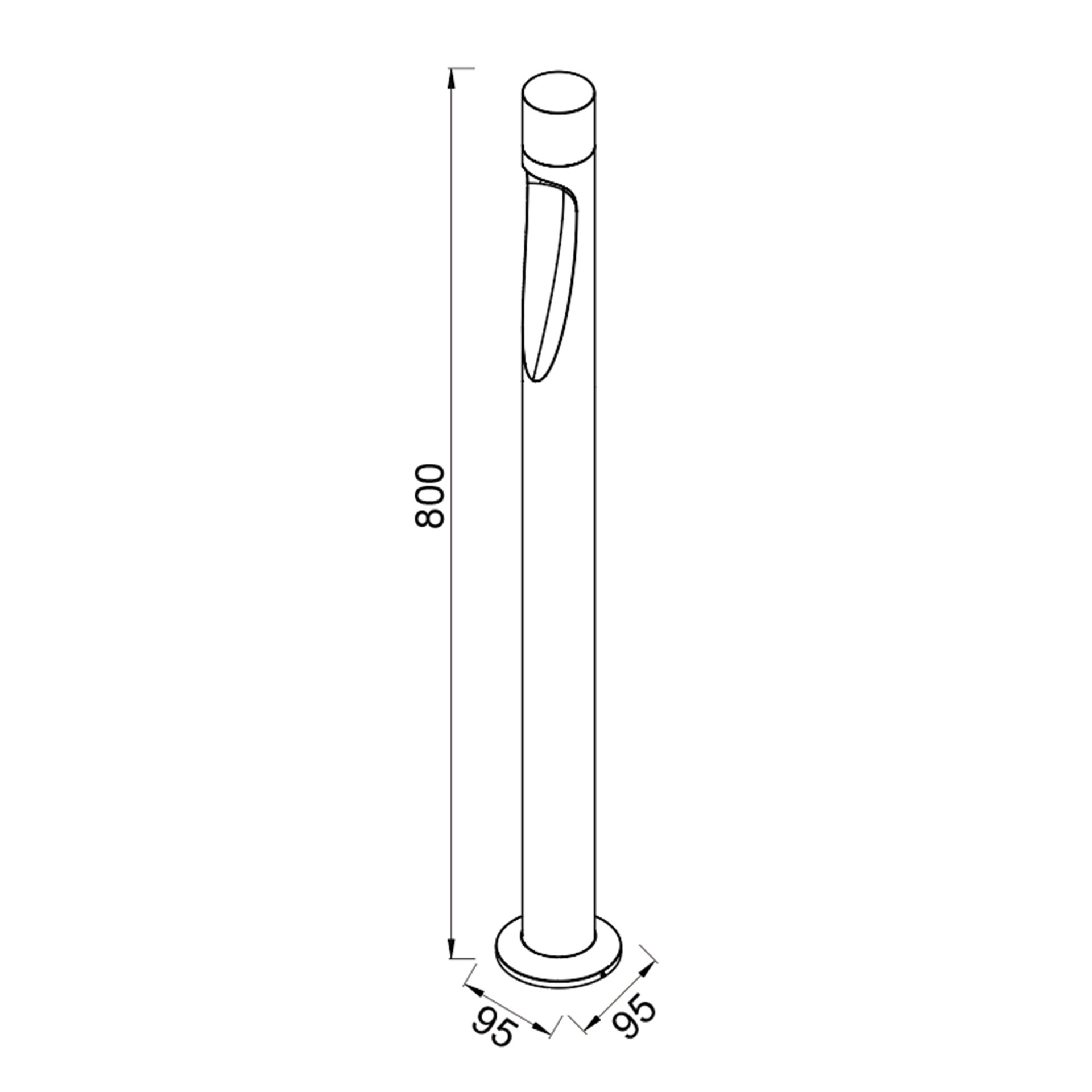 ARAN * BOLLARD 80CM IP65 6W 3000K CORTEN