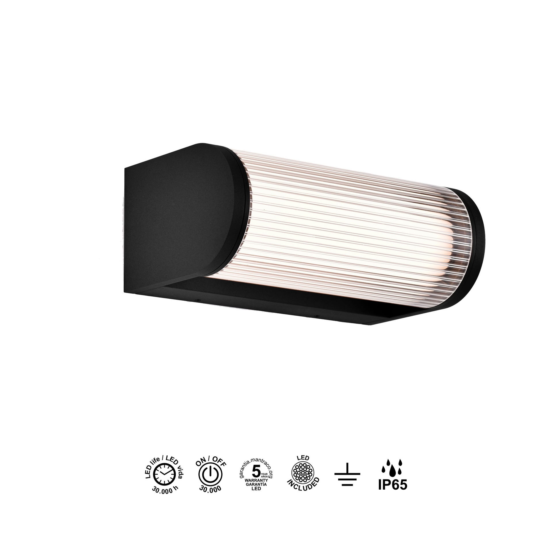 GANT * WALL LIGHT IP65 12W 3000K BLACK