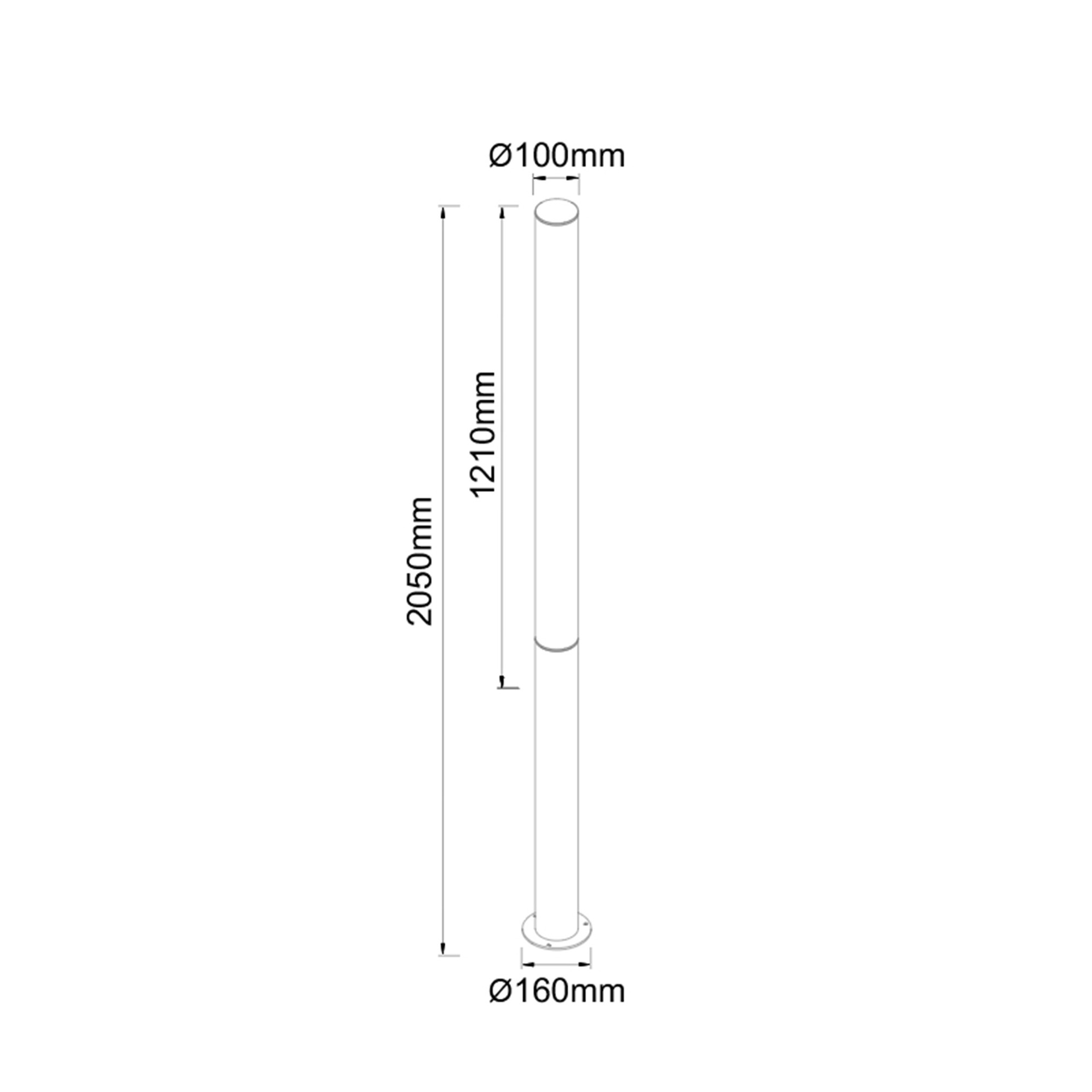 GANT * PALETTO 205CM IP65 43W 3000K NERO