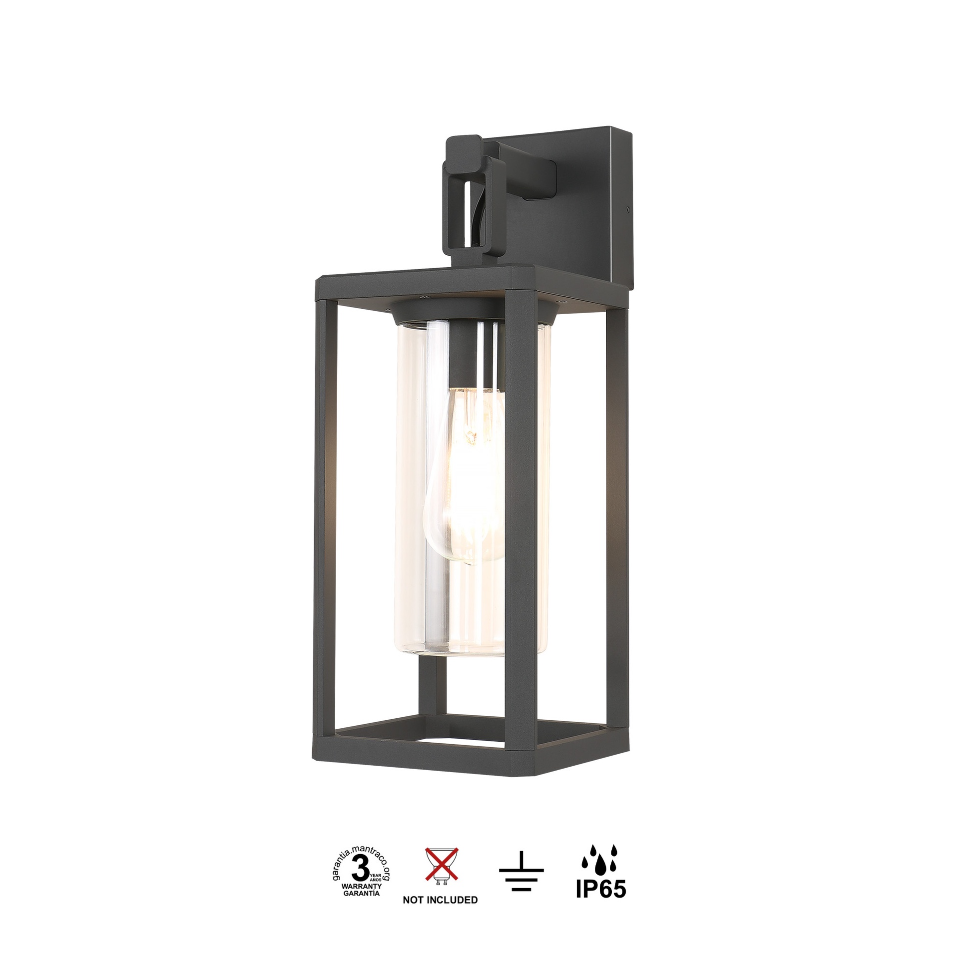 ALPS * WALL LAMP 1L E27 IP65 BLACK