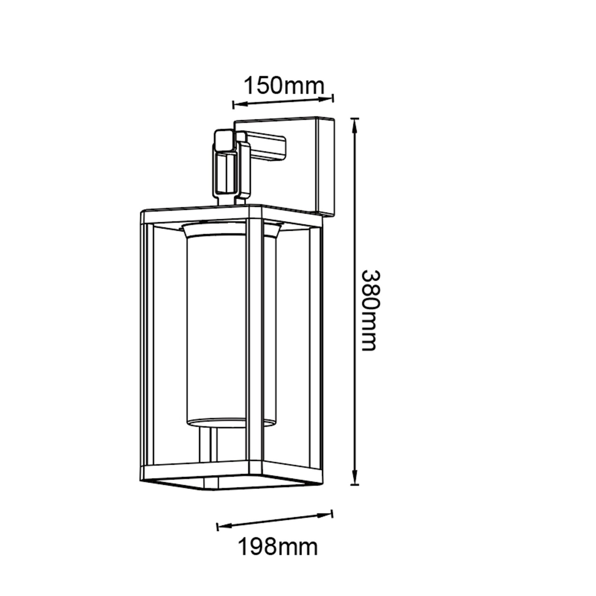 ALPS * WALL LAMP 1L E27 IP65 BLACK