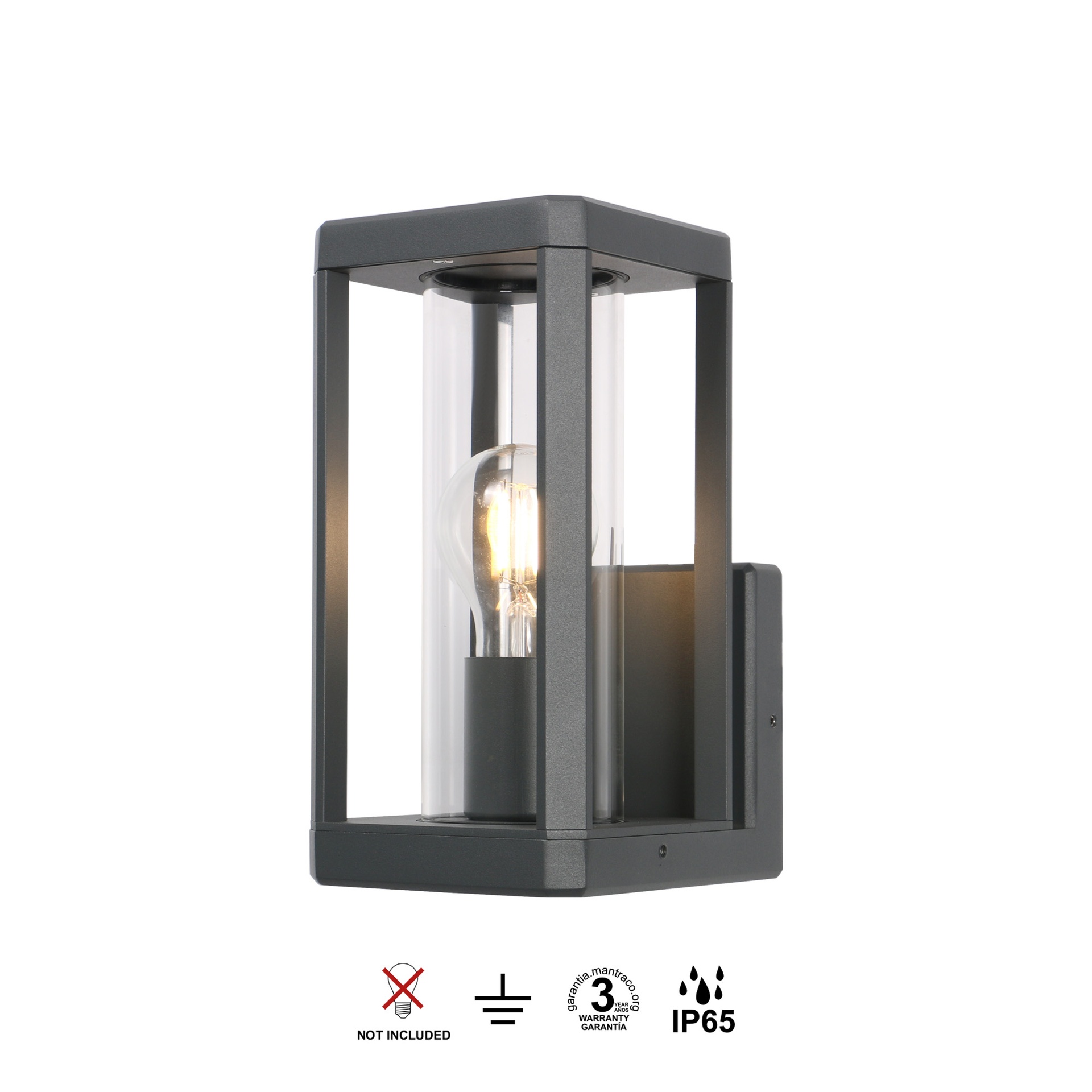NEVADA * WALL LAMP 1L E27 BLACK