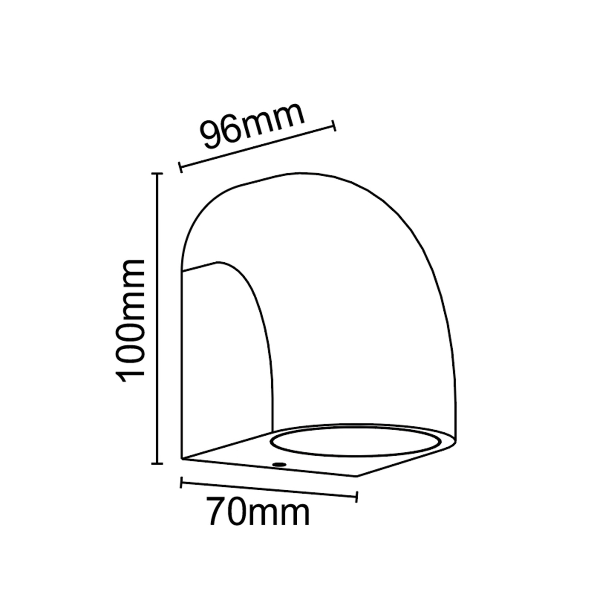BALDY * WALL LAMP 1L GU10 IP65 DARK GREY