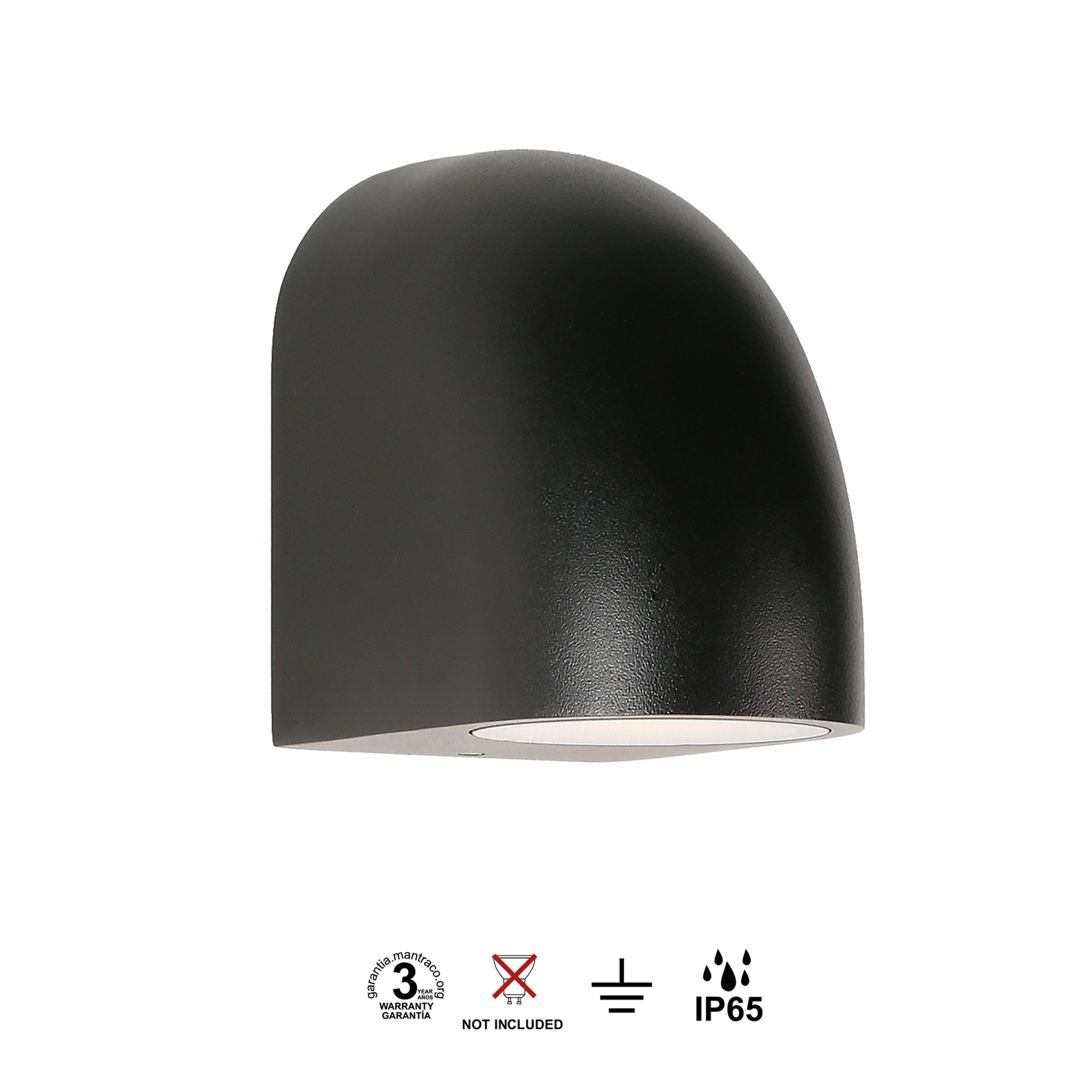 APPLIQUE BALDY * 1L GU10 IP65 NOIRE