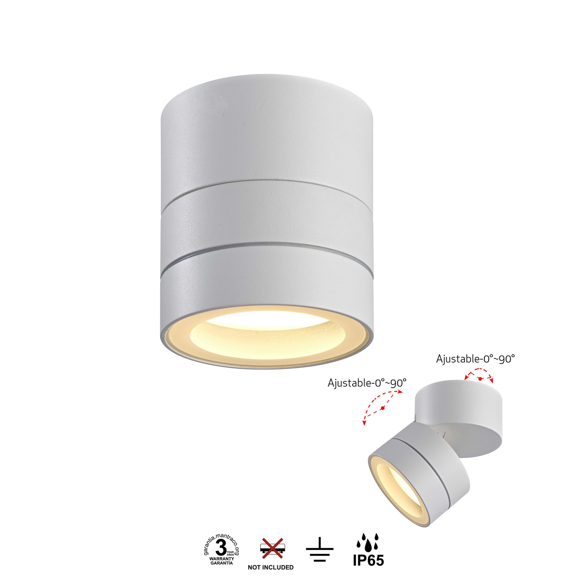 SALER * FARETTO // APPLIQUE IP65 1L*GX53 BIANCO