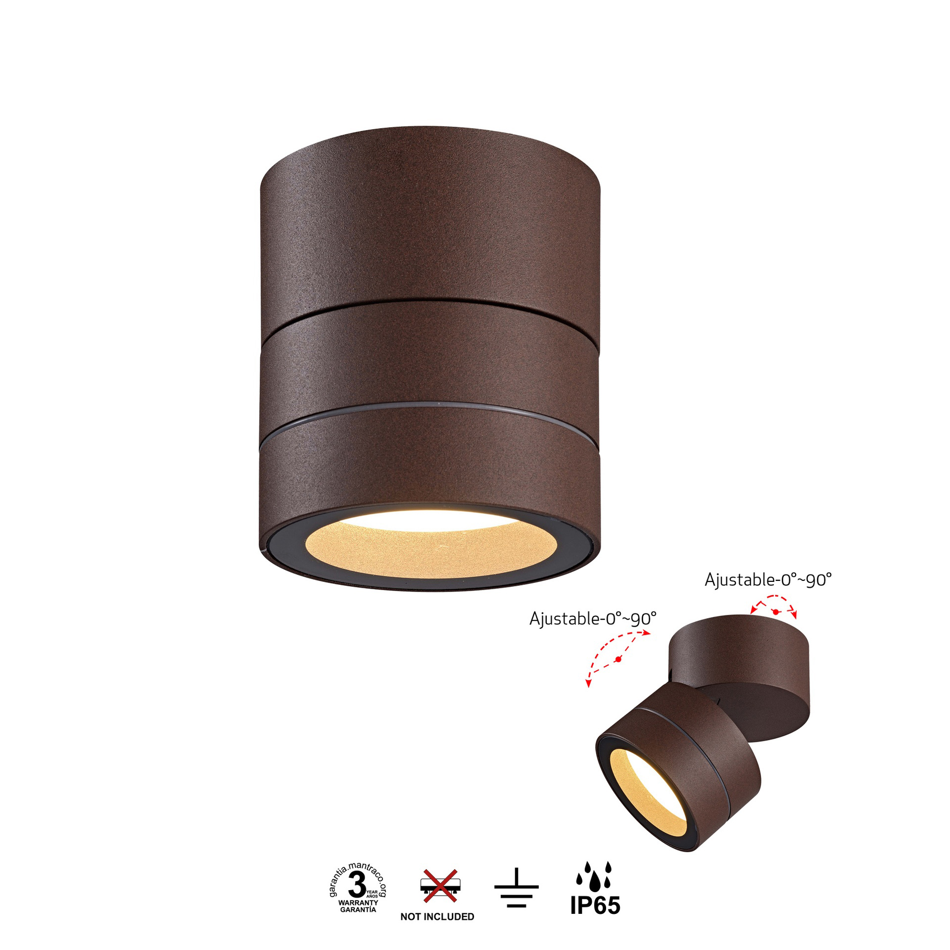 SALER * SPOT // WALL LAMP IP65 1L*GX53 CORTEN