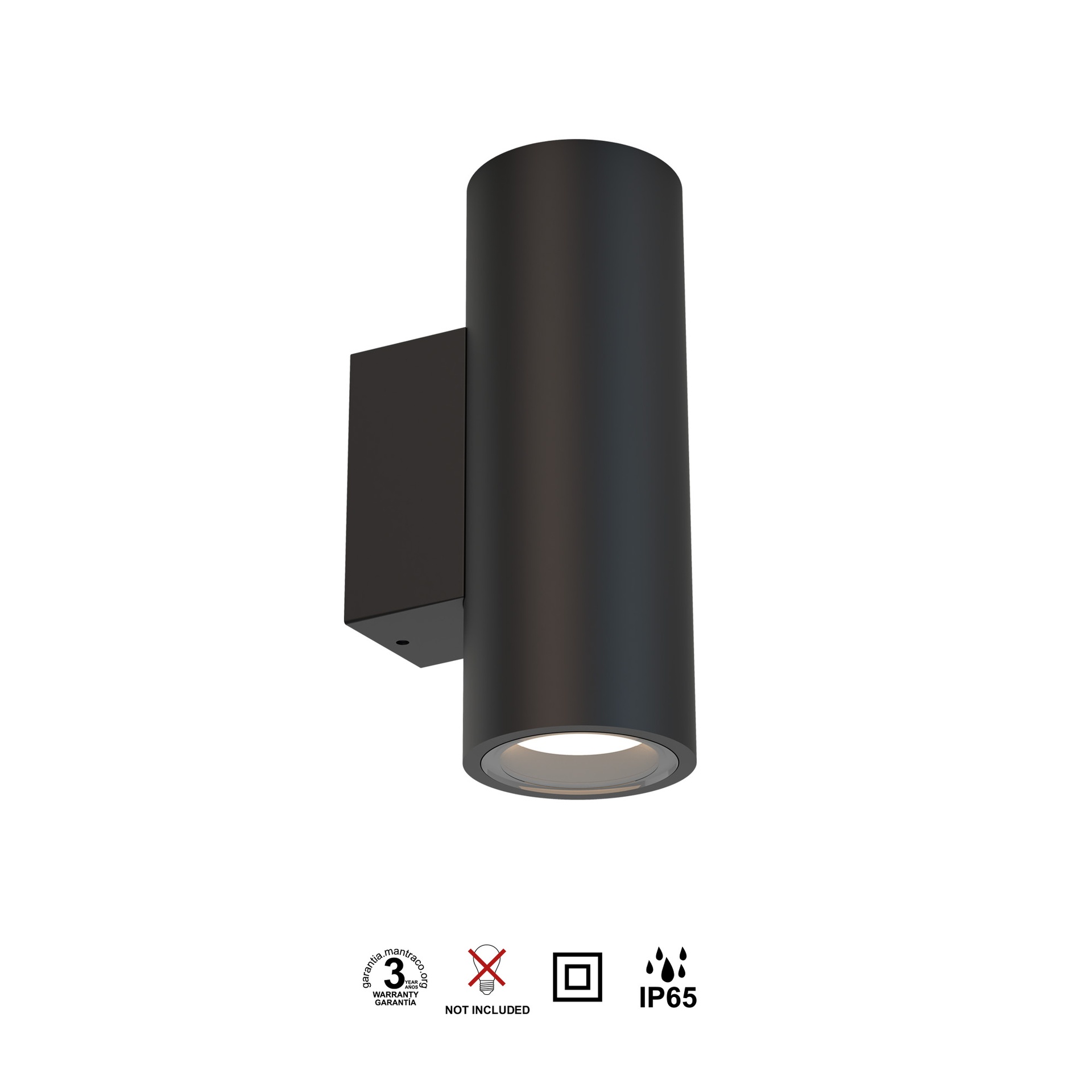 PERE * APLIQUE IP65 2L*GU10 NEGRO