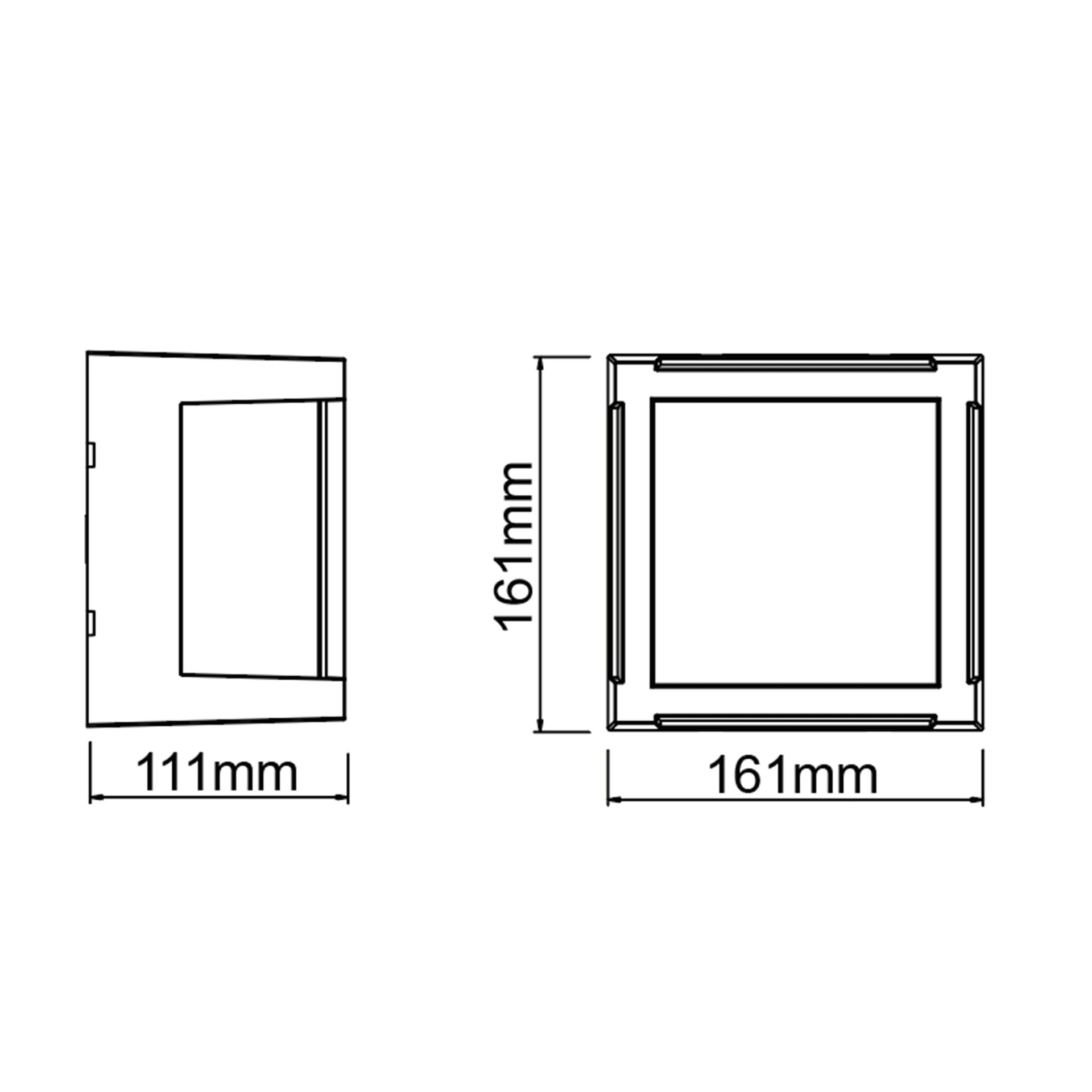 CREEK * PLAFONIERA/APPLIQUE ESTERNO NERO LED IP65 - 15W - CCT