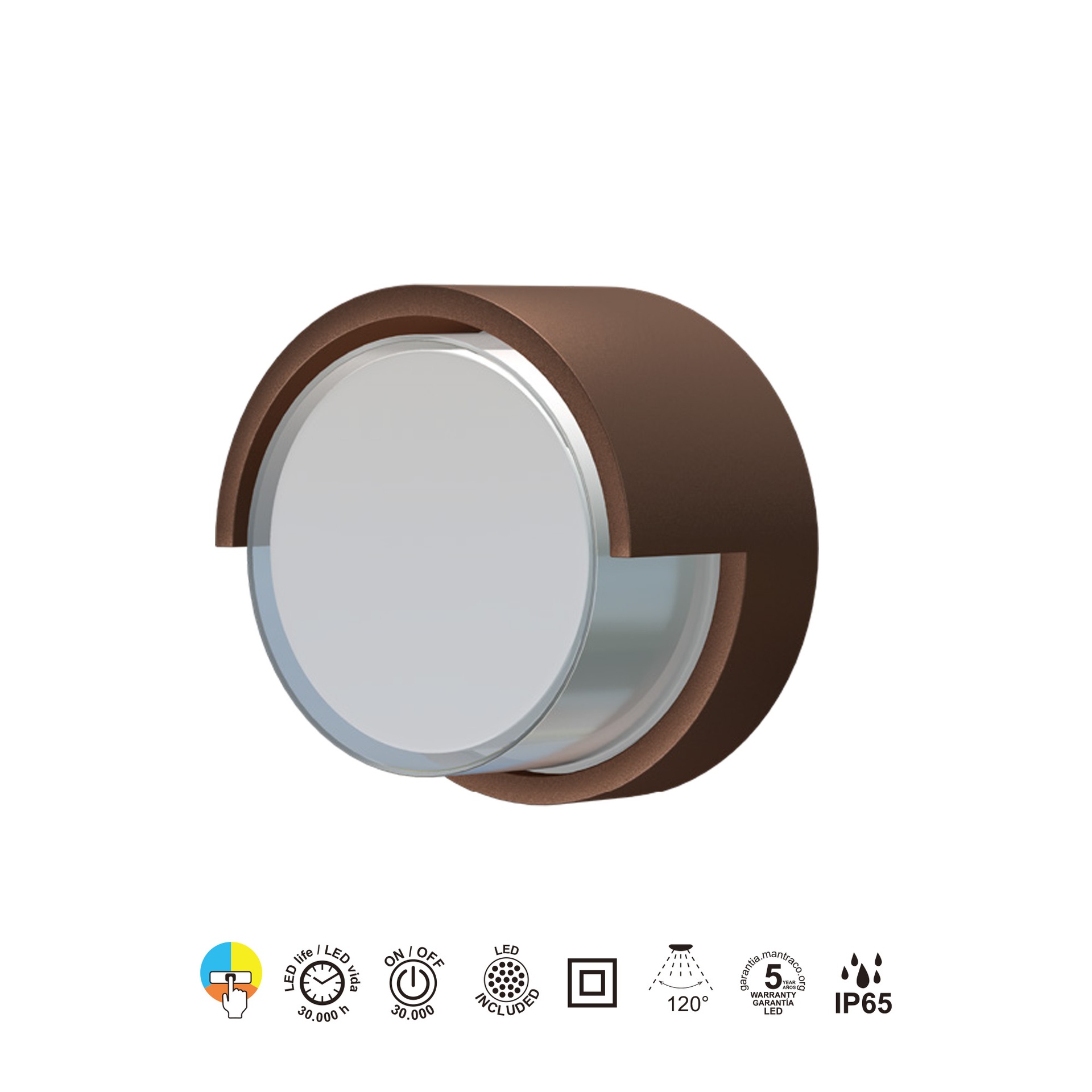 CREEK * APPLIQUE ESTERNO CORTEN LED IP65 - 15W - CCT