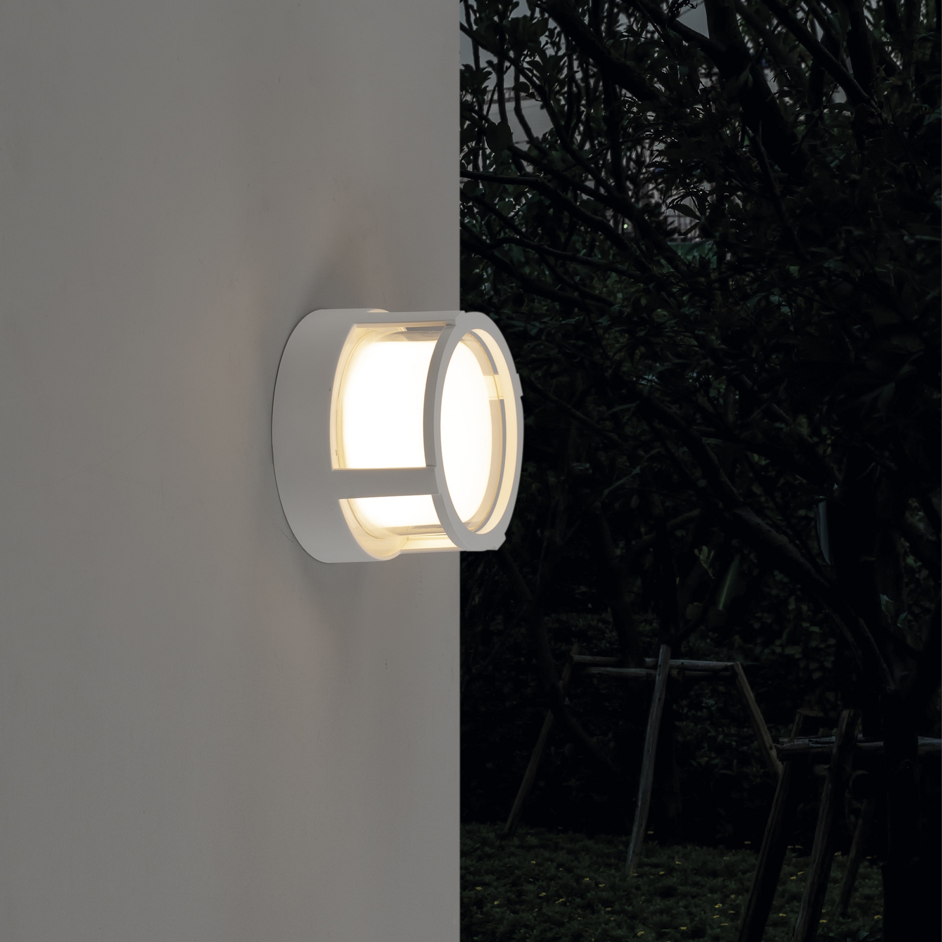 CREEK * EXTERIOR LED CEILING/WALL LAMP WHITE  IP65 - 15W - CCT